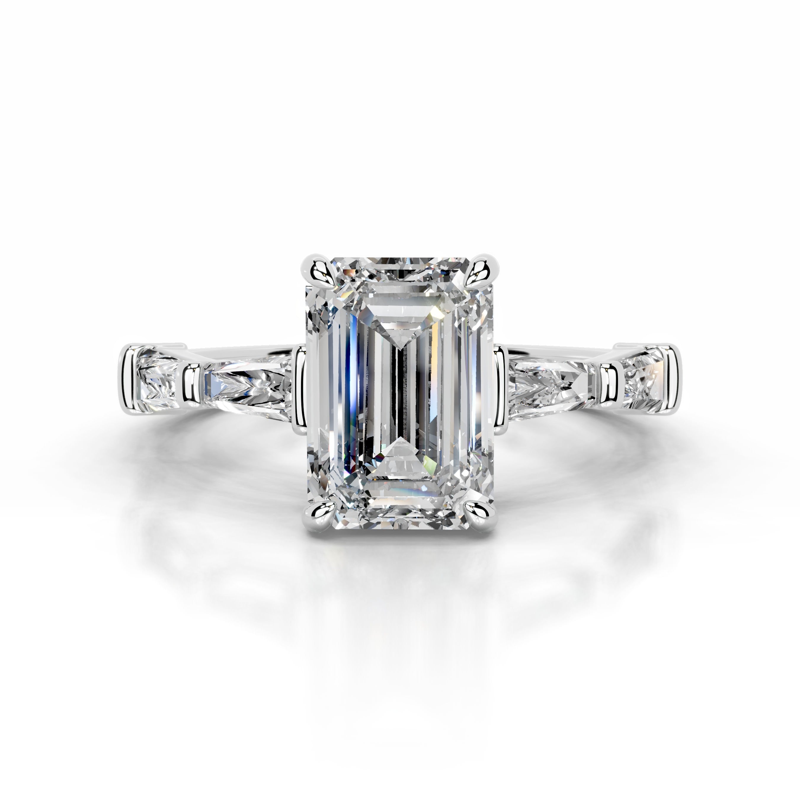 Nidia Diamond Engagement Ring - 18K White Gold