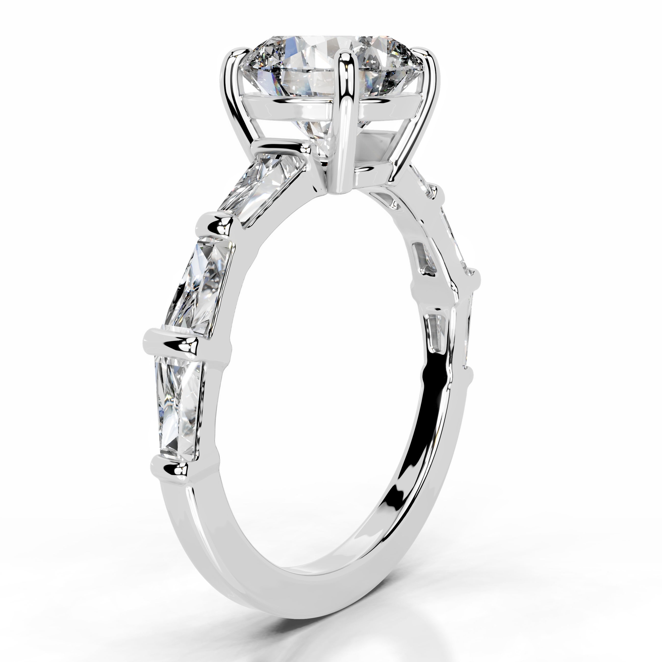 Nidia Diamond Engagement Ring - 14K White Gold