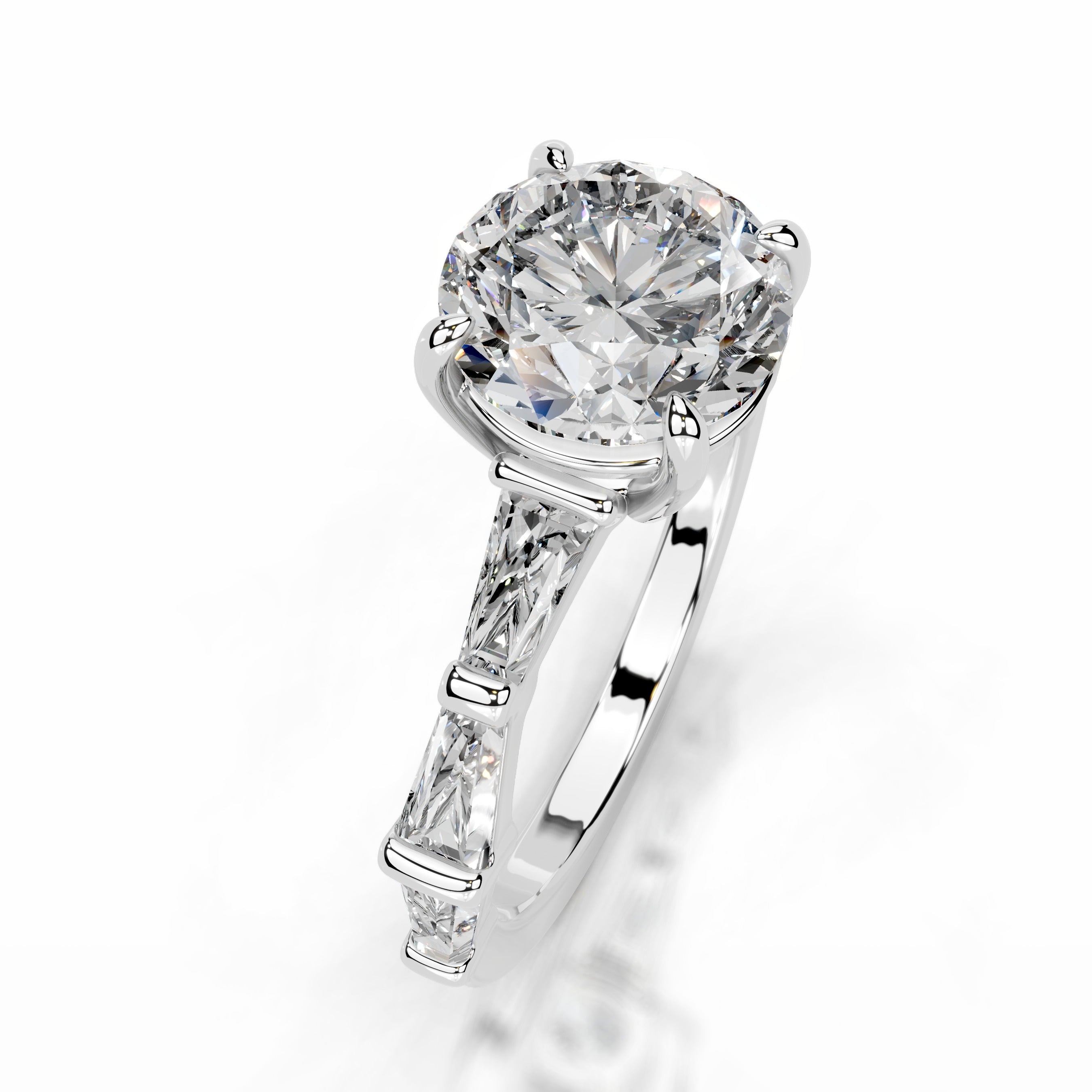 Nidia Diamond Engagement Ring - 14K White Gold