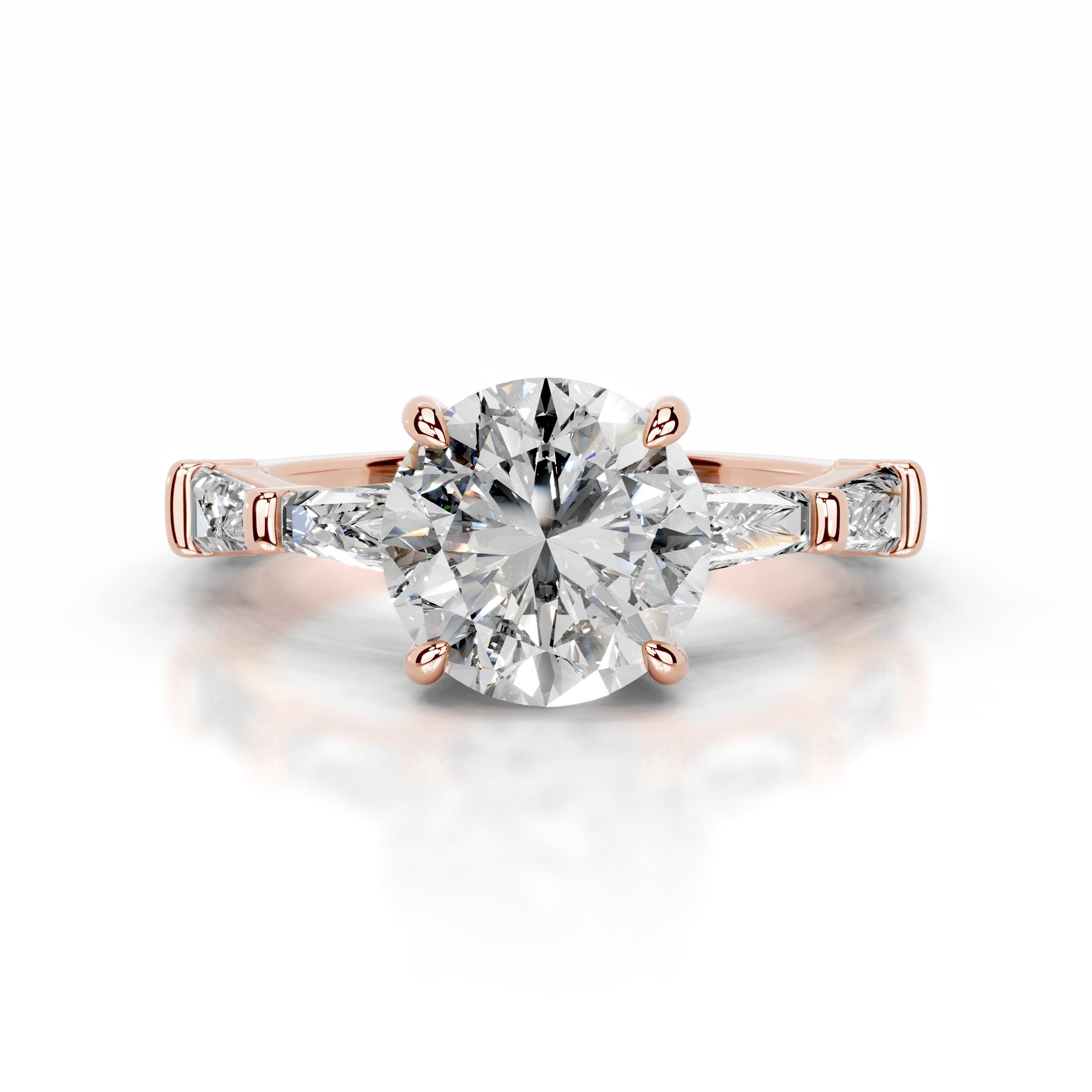 Nidia Diamond Engagement Ring - 14K Rose Gold