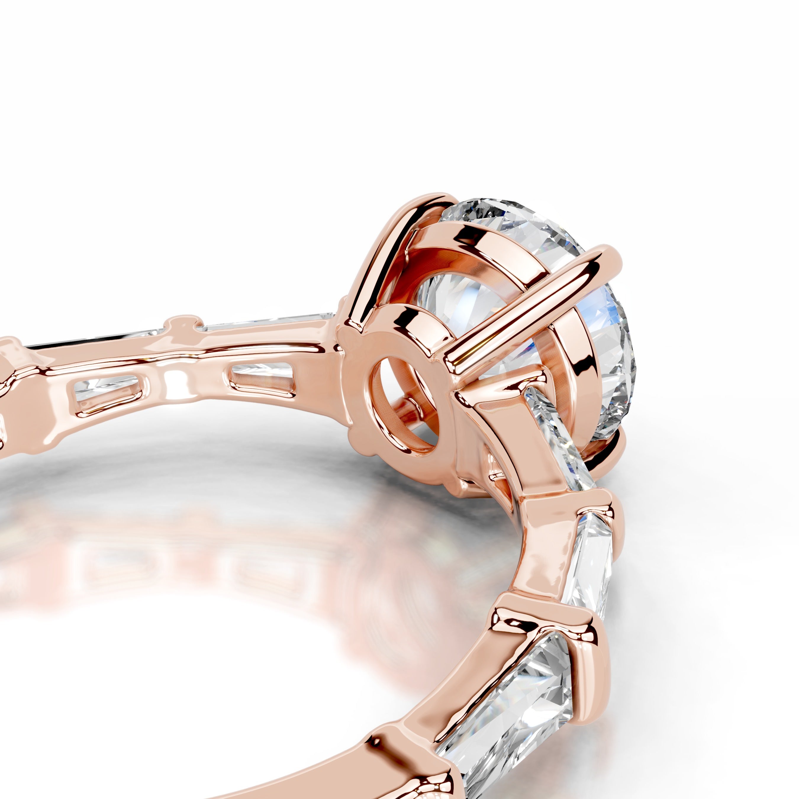 Nidia Diamond Engagement Ring - 14K Rose Gold