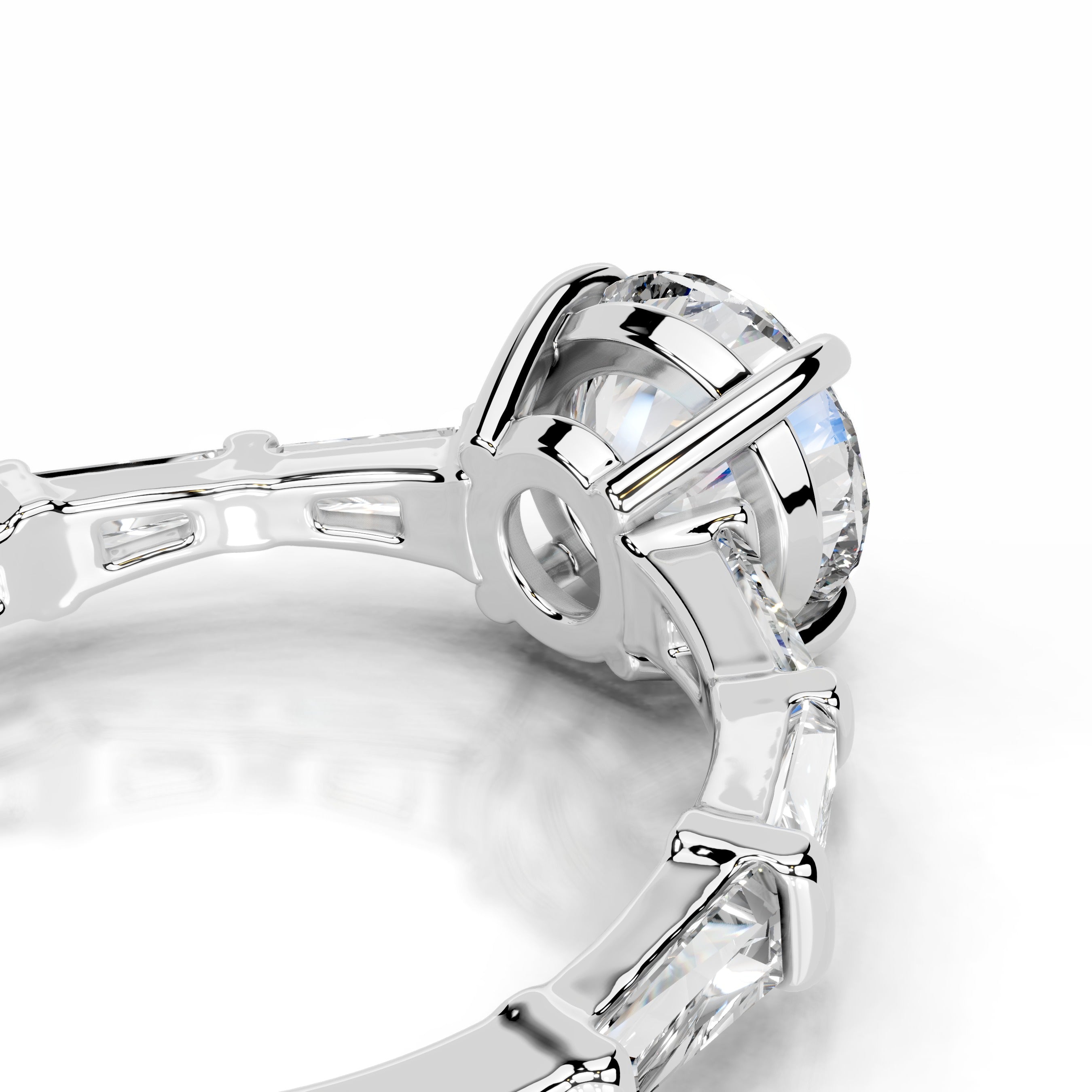 Nidia Diamond Engagement Ring - 14K White Gold