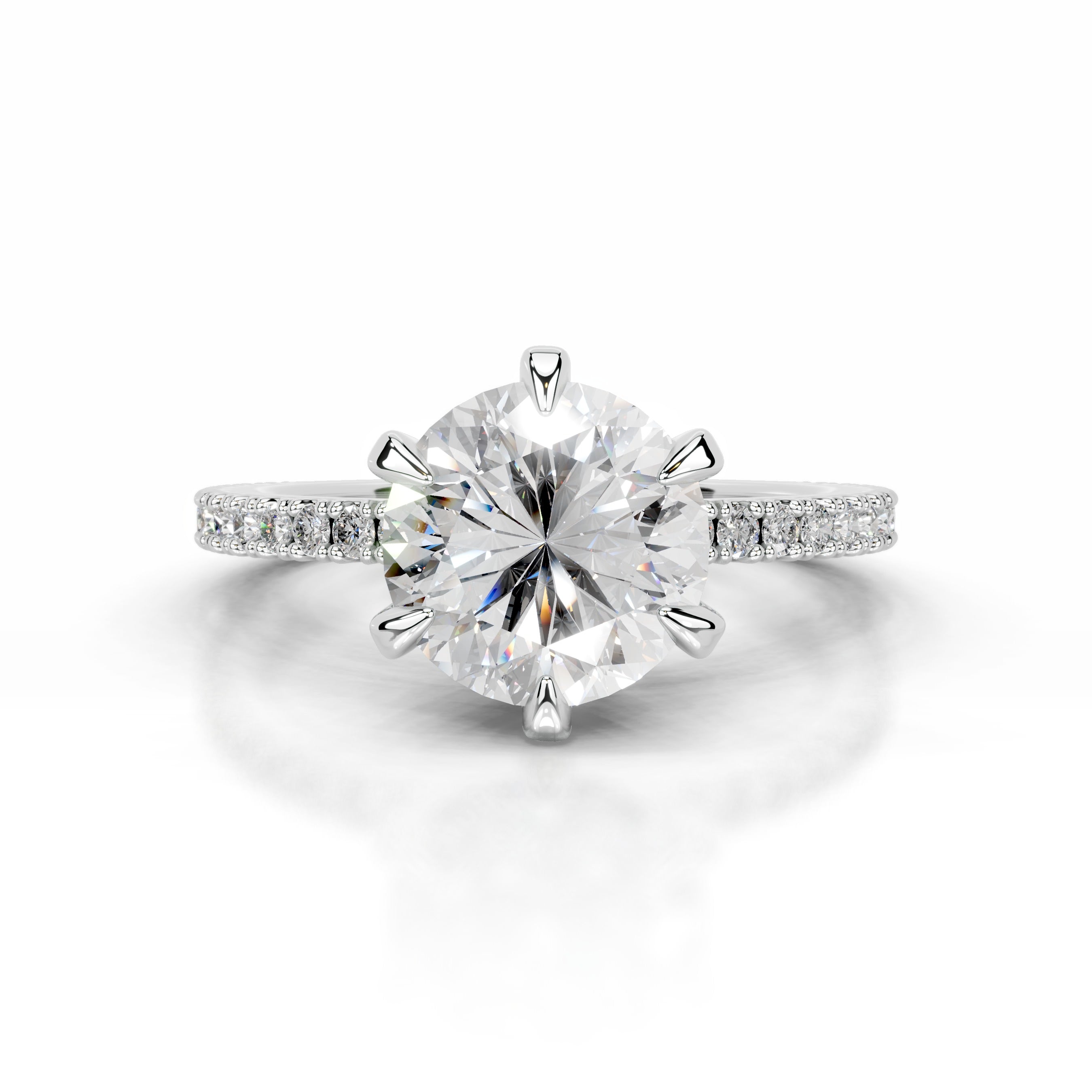 Luisana Diamond Engagement Ring - 14K White Gold