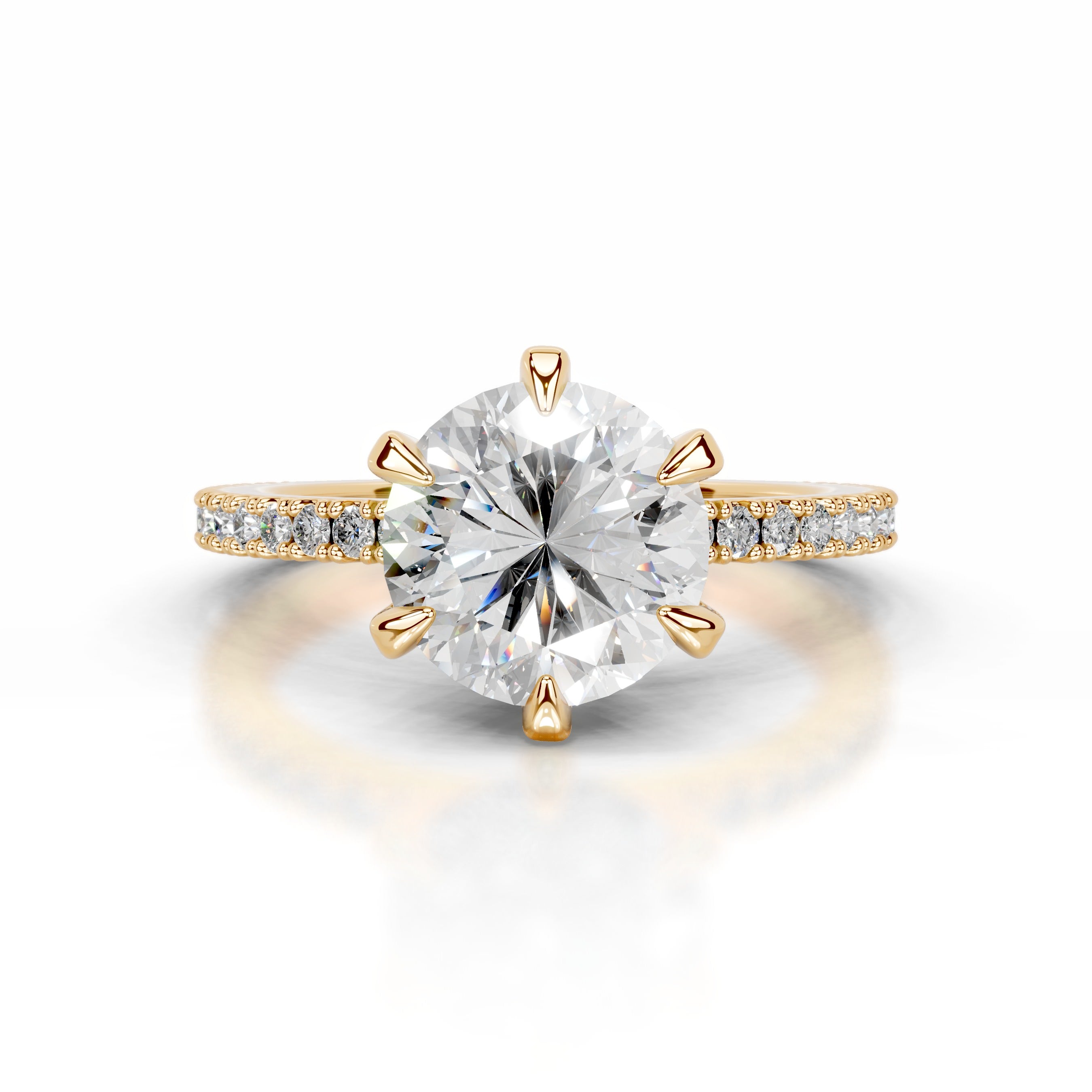 Luisana Diamond Engagement Ring - 18K Yellow Gold