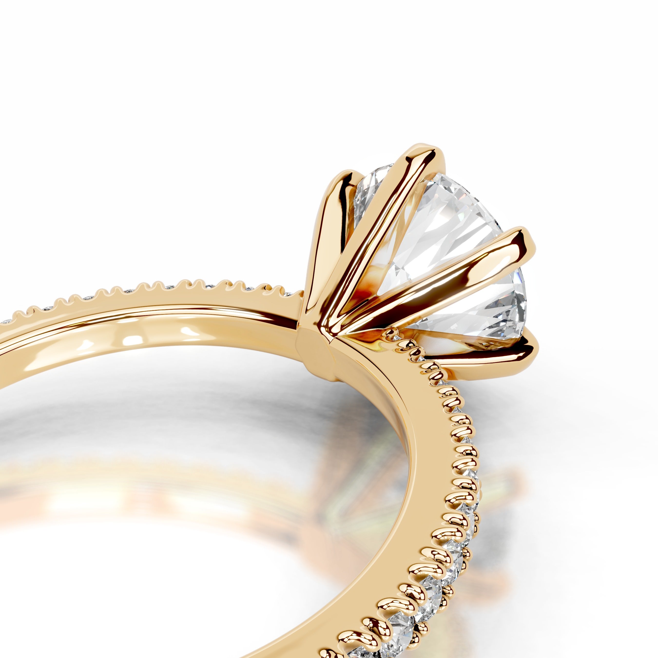 Luisana Diamond Engagement Ring - 18K Yellow Gold