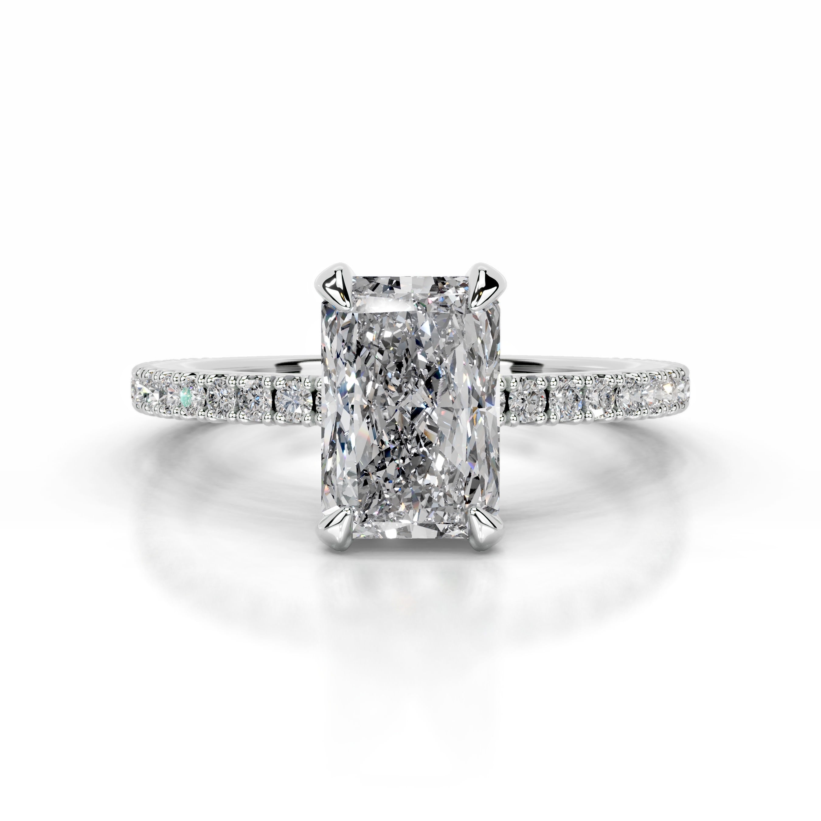 Luisana Diamond Engagement Ring - 18K White Gold