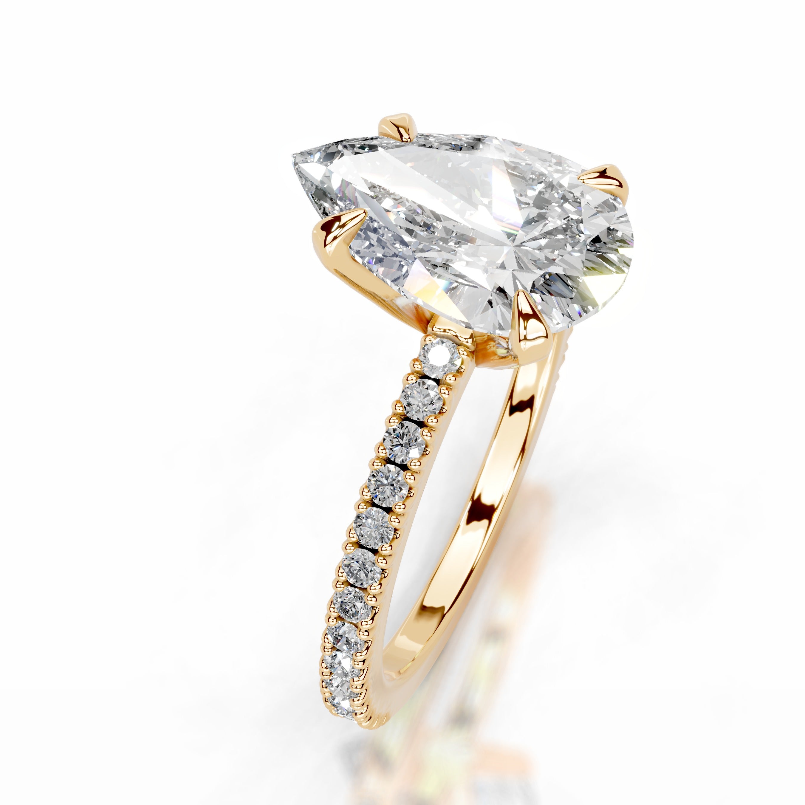 Luisana Diamond Engagement Ring - 18K Yellow Gold