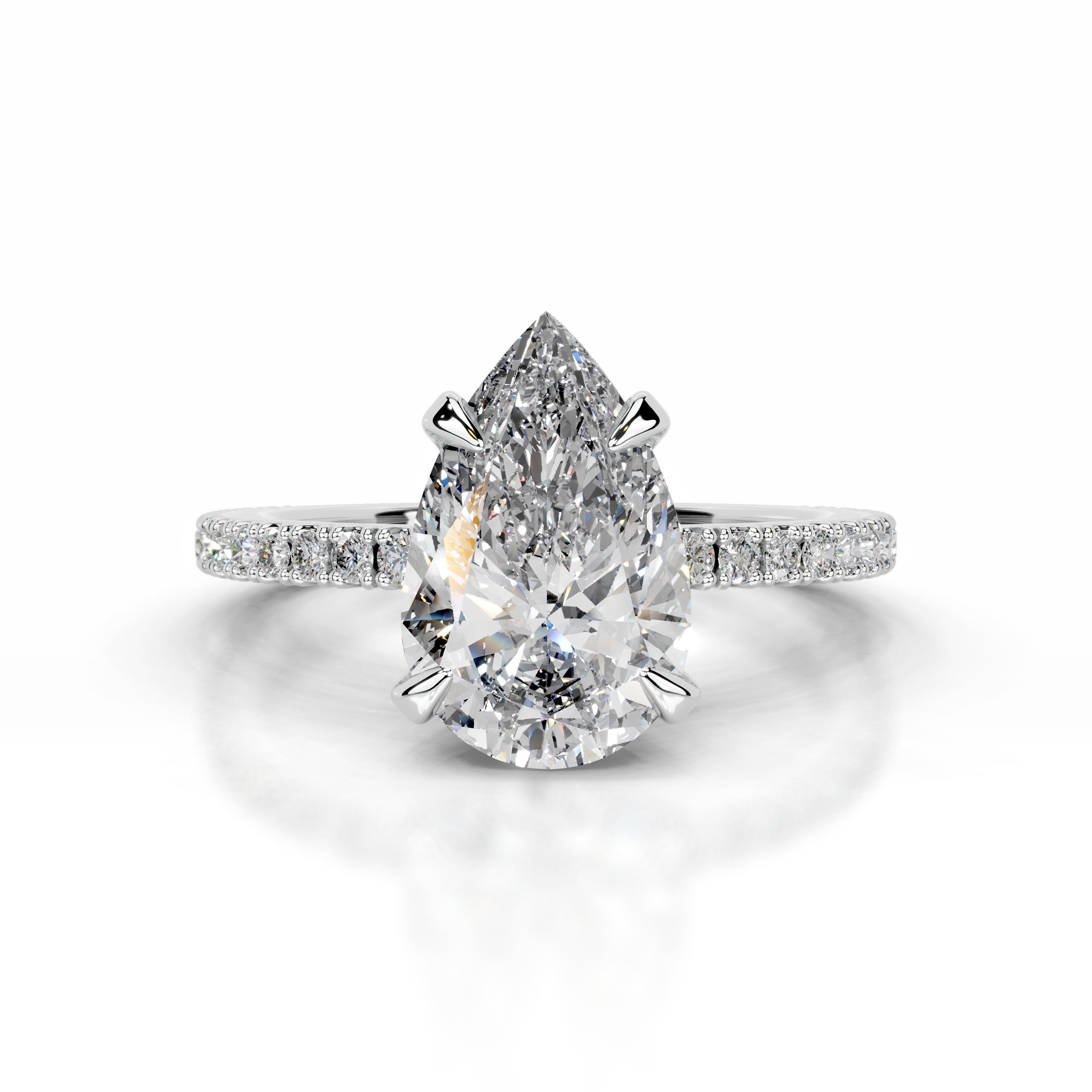 Luisana Diamond Engagement Ring - 14K White Gold