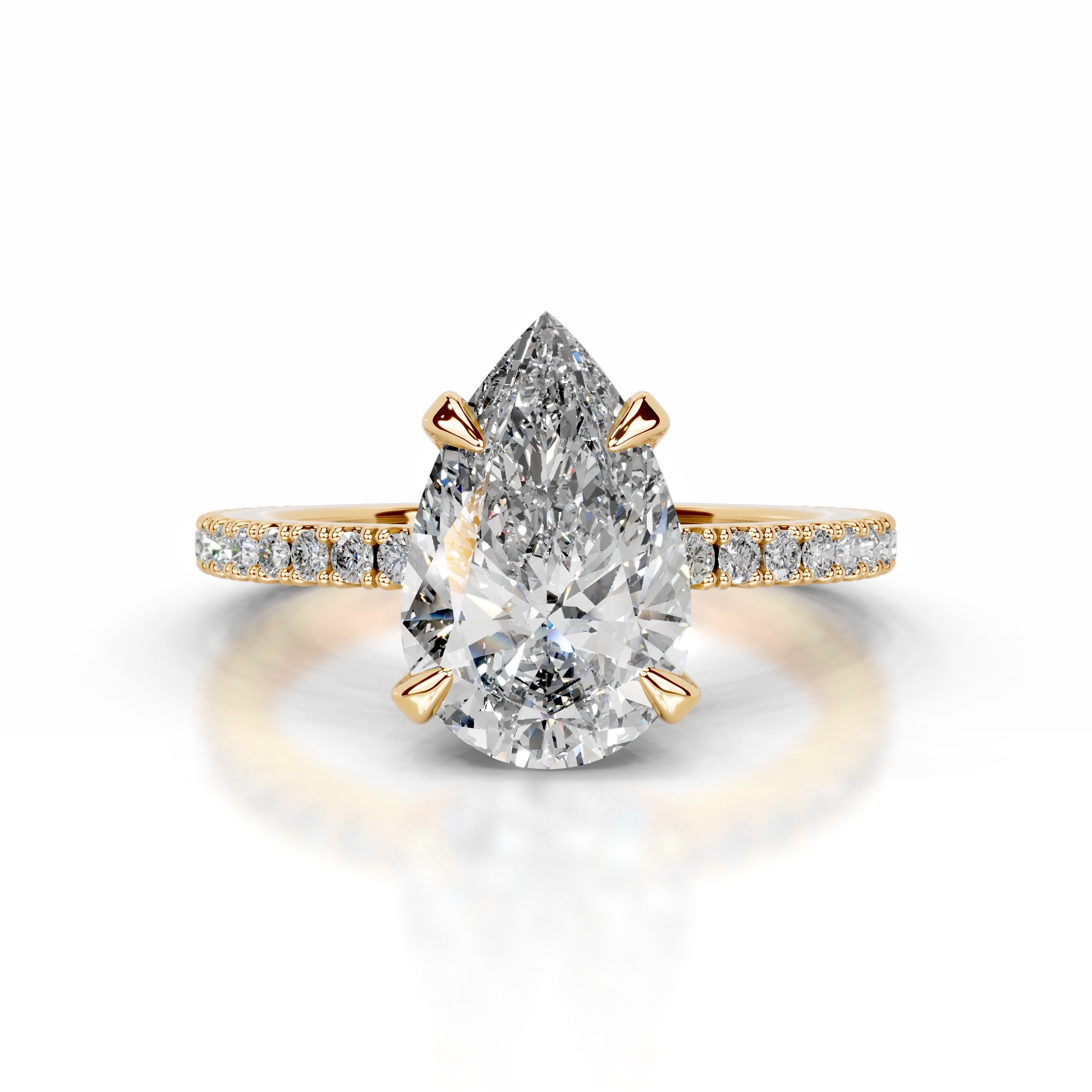 Luisana Diamond Engagement Ring - 18K Yellow Gold