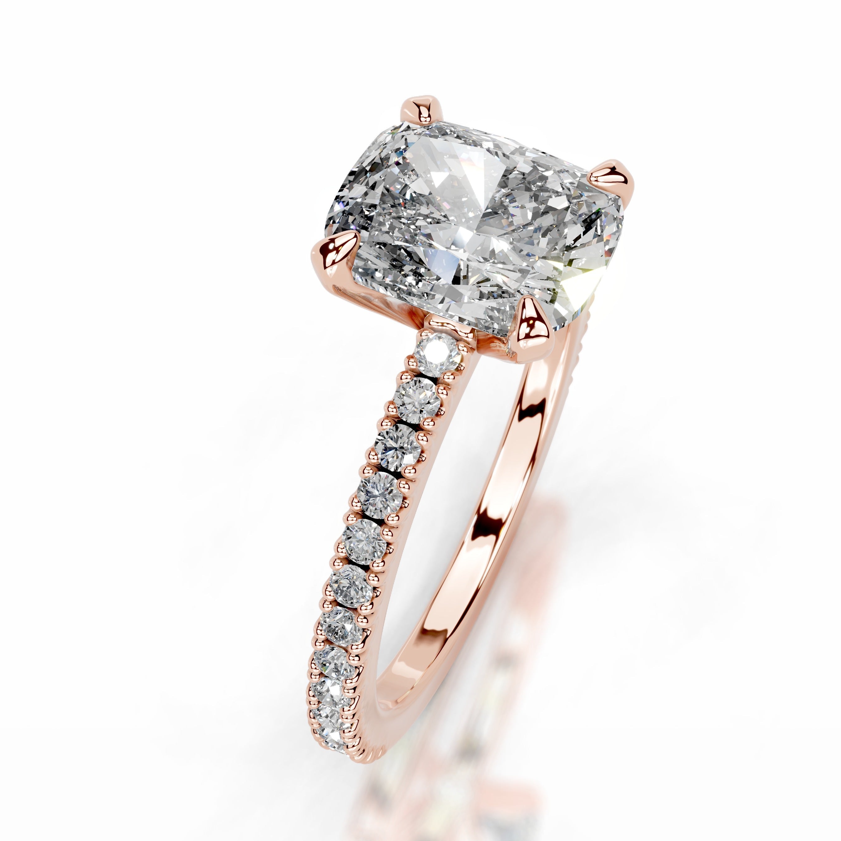 Luisana Diamond Engagement Ring - 14K Rose Gold - Main Stone 1.7 Carat