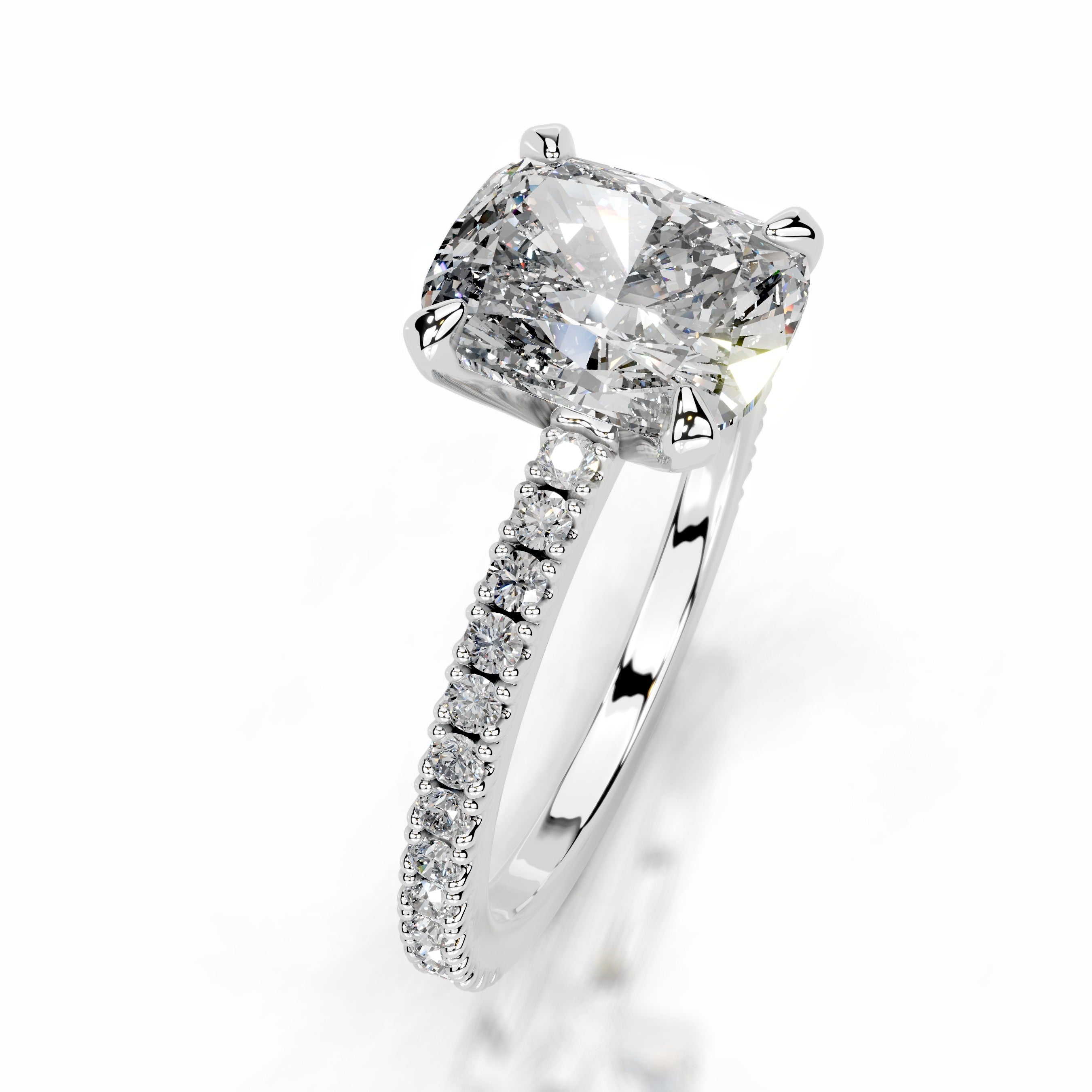 Luisana Diamond Engagement Ring - 14K White Gold - Main Stone 1.7 Carat