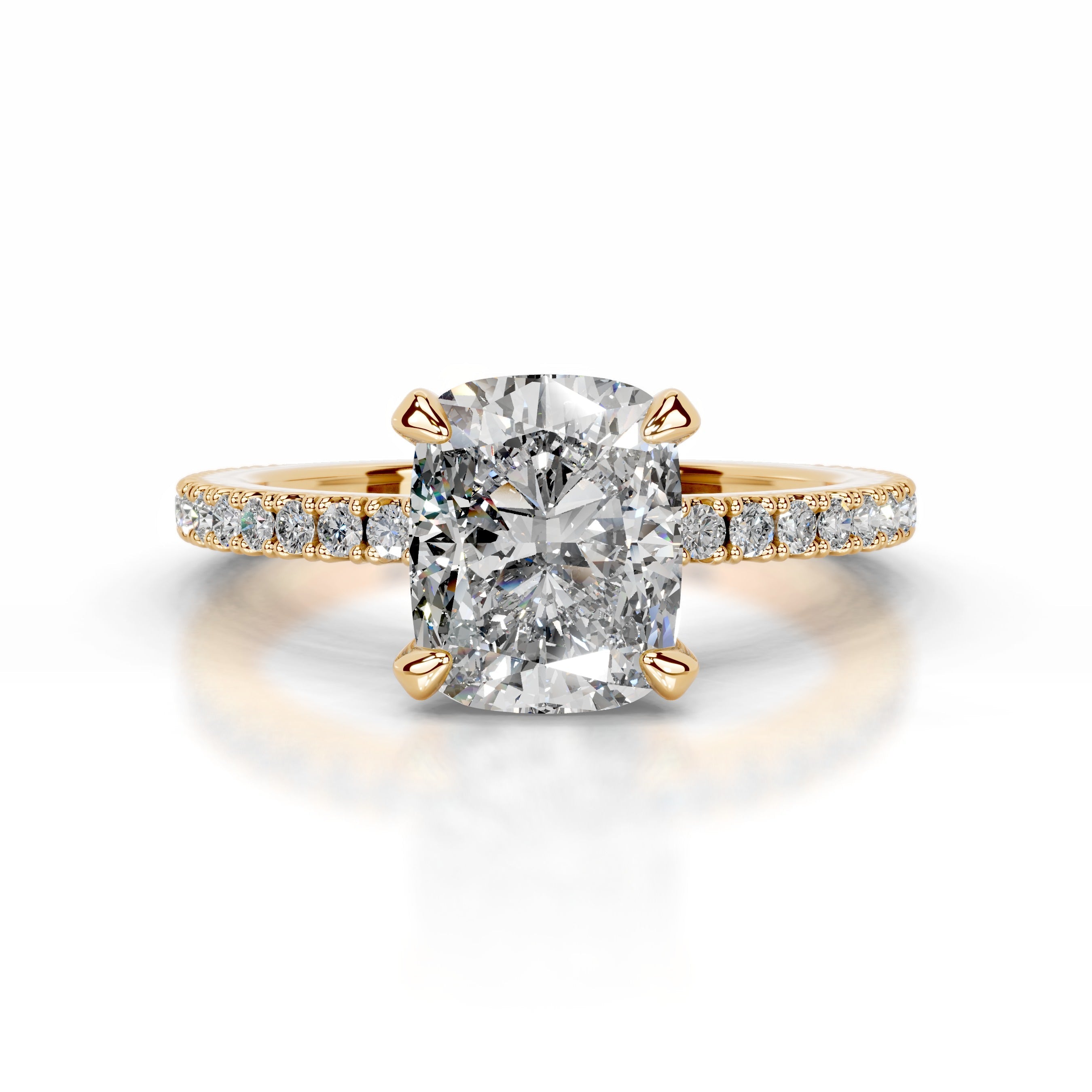 Luisana Diamond Engagement Ring - 18K Yellow Gold - Main Stone 1.7 Carat