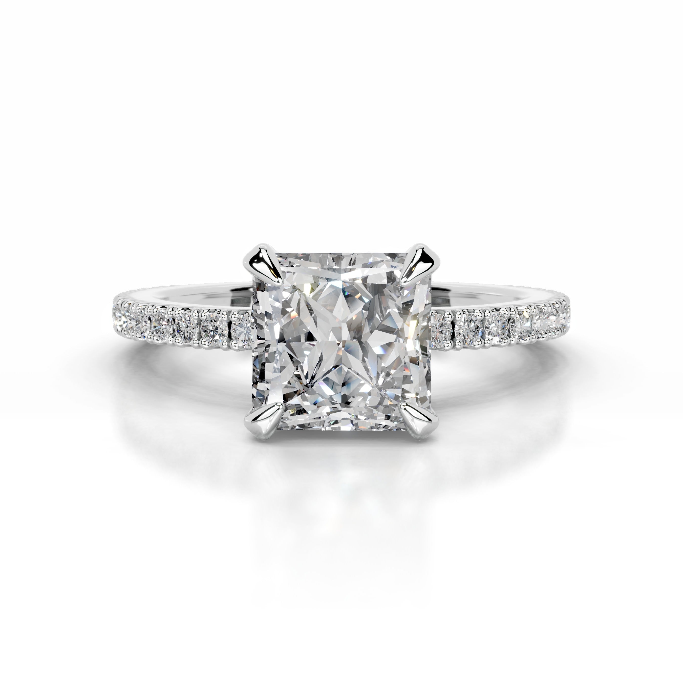 Luisana Diamond Engagement Ring - 18K White Gold