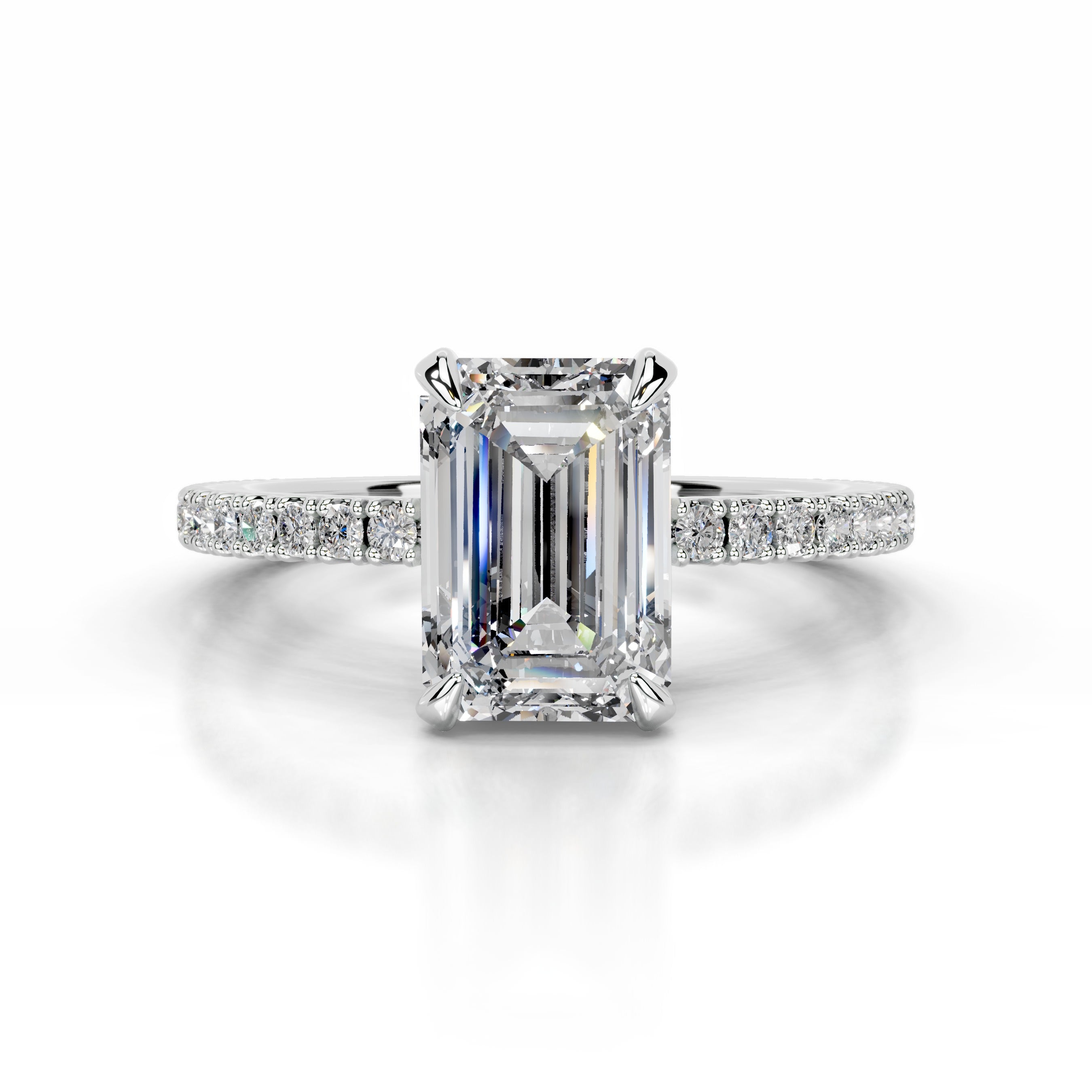 Luisana Diamond Engagement Ring - 18K White Gold