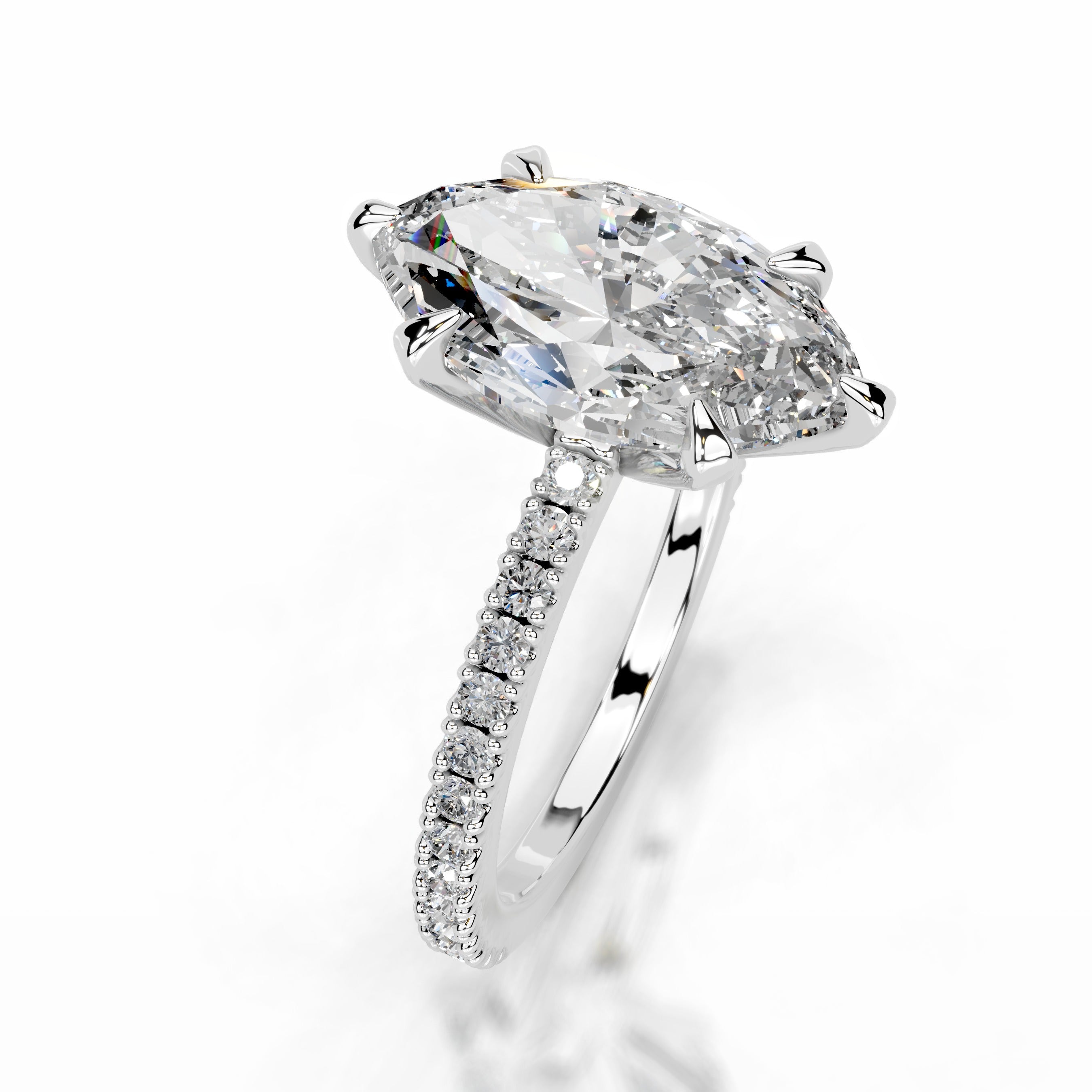 Luisana Diamond Engagement Ring - 18K White Gold