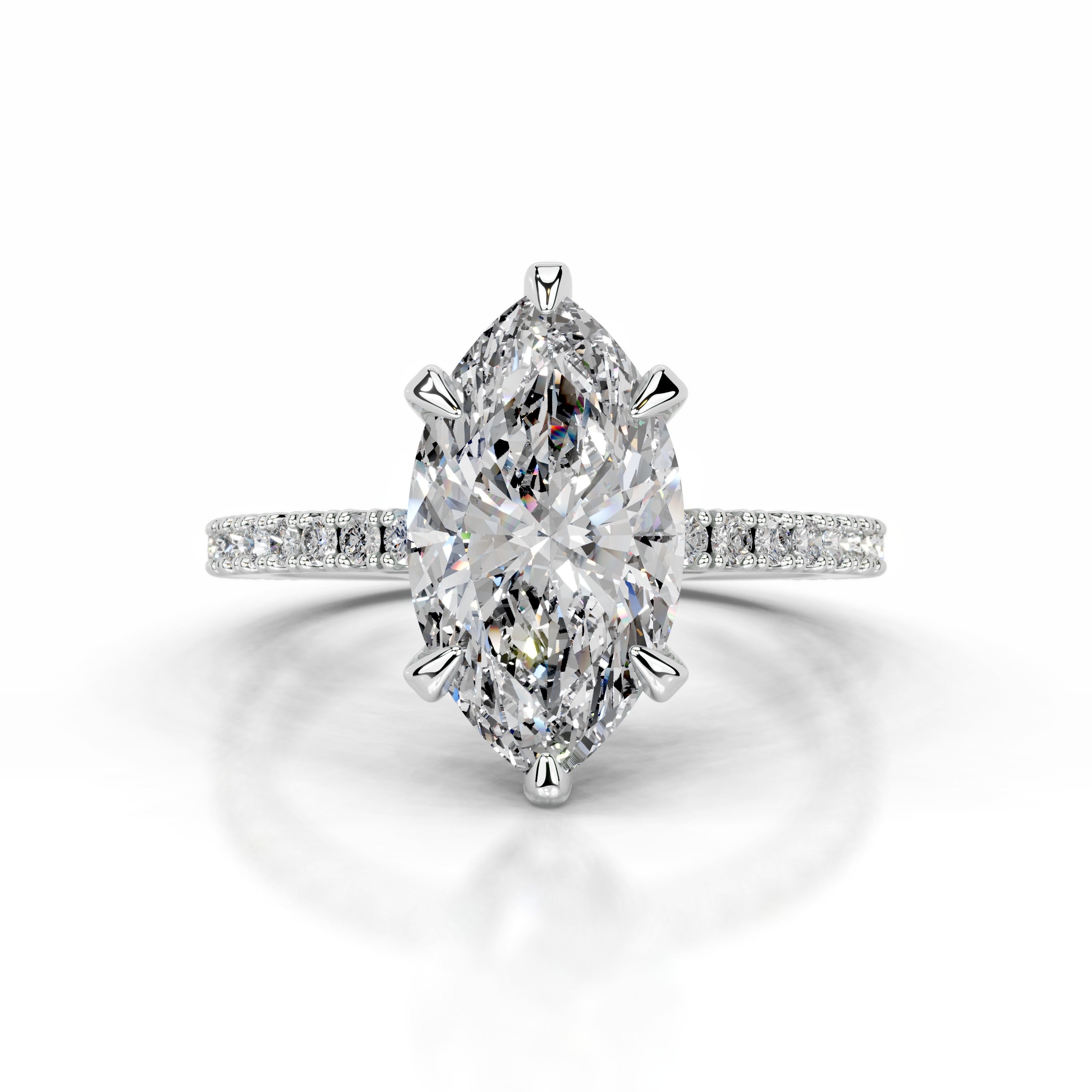 Luisana Diamond Engagement Ring - 14K White Gold