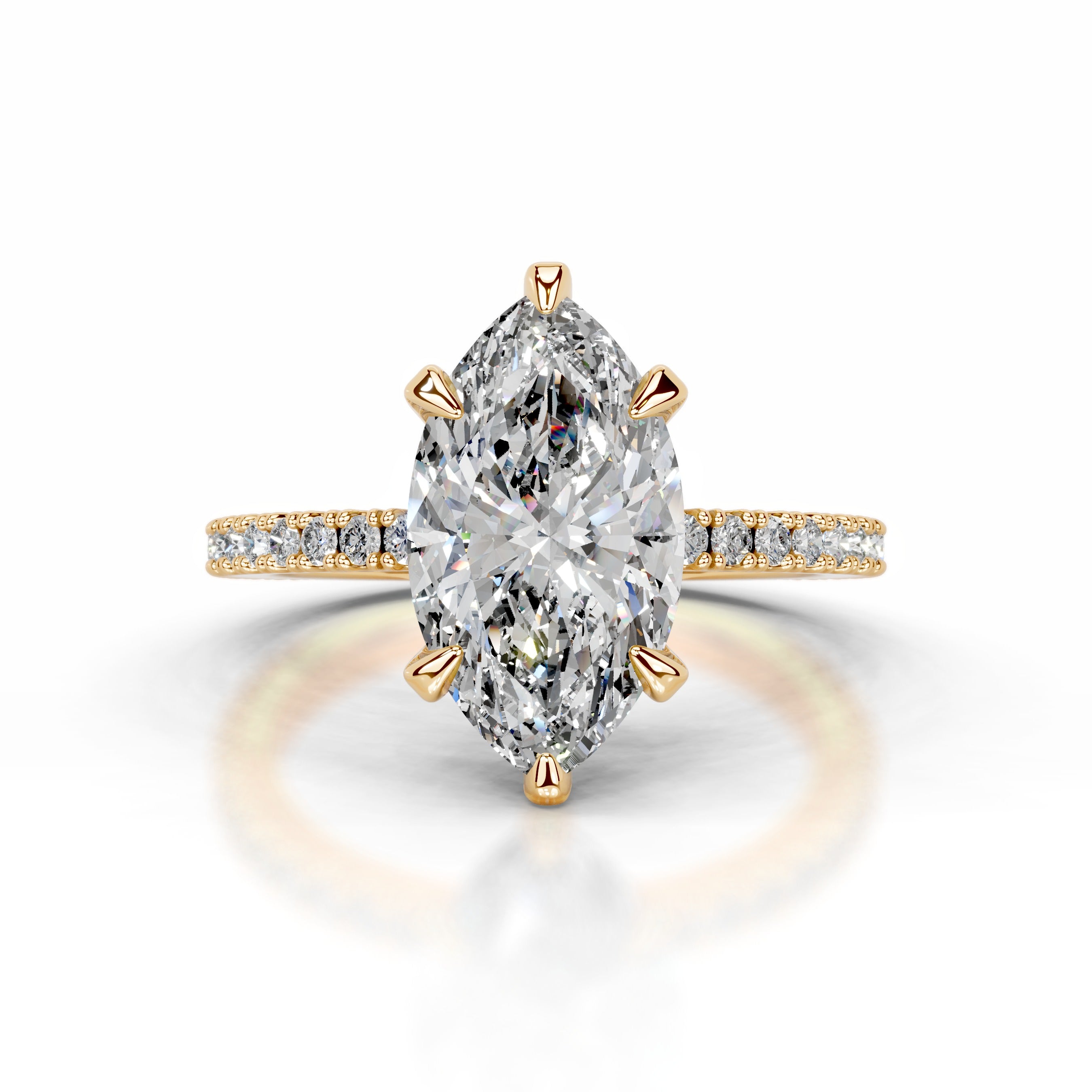 Luisana Diamond Engagement Ring - 18K Yellow Gold