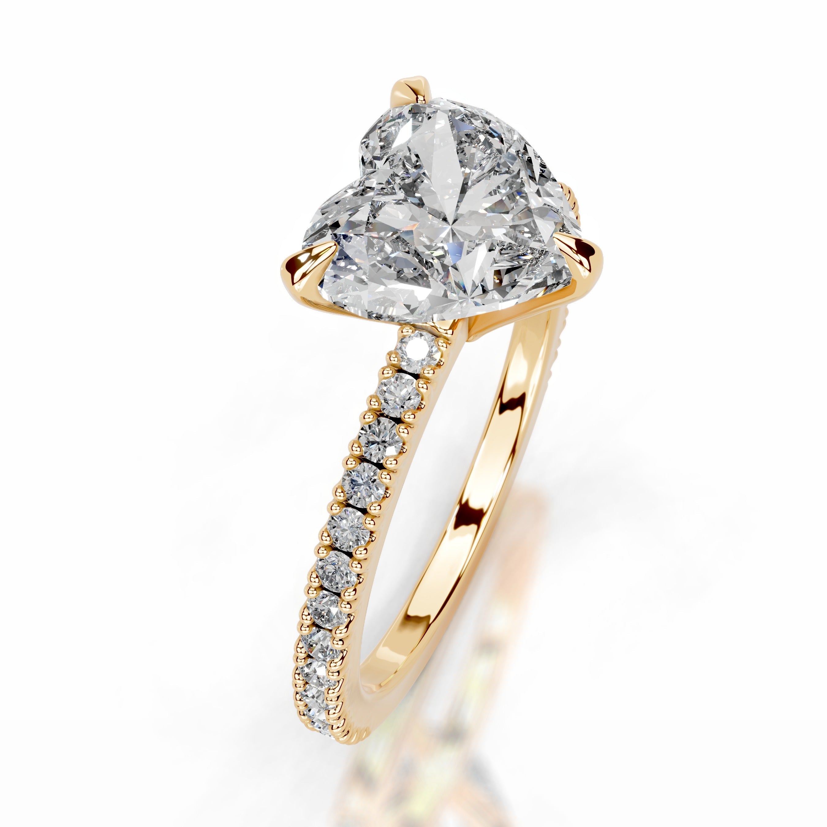 Luisana Diamond Engagement Ring - 18K Yellow Gold - Main Stone 1.5 Carat