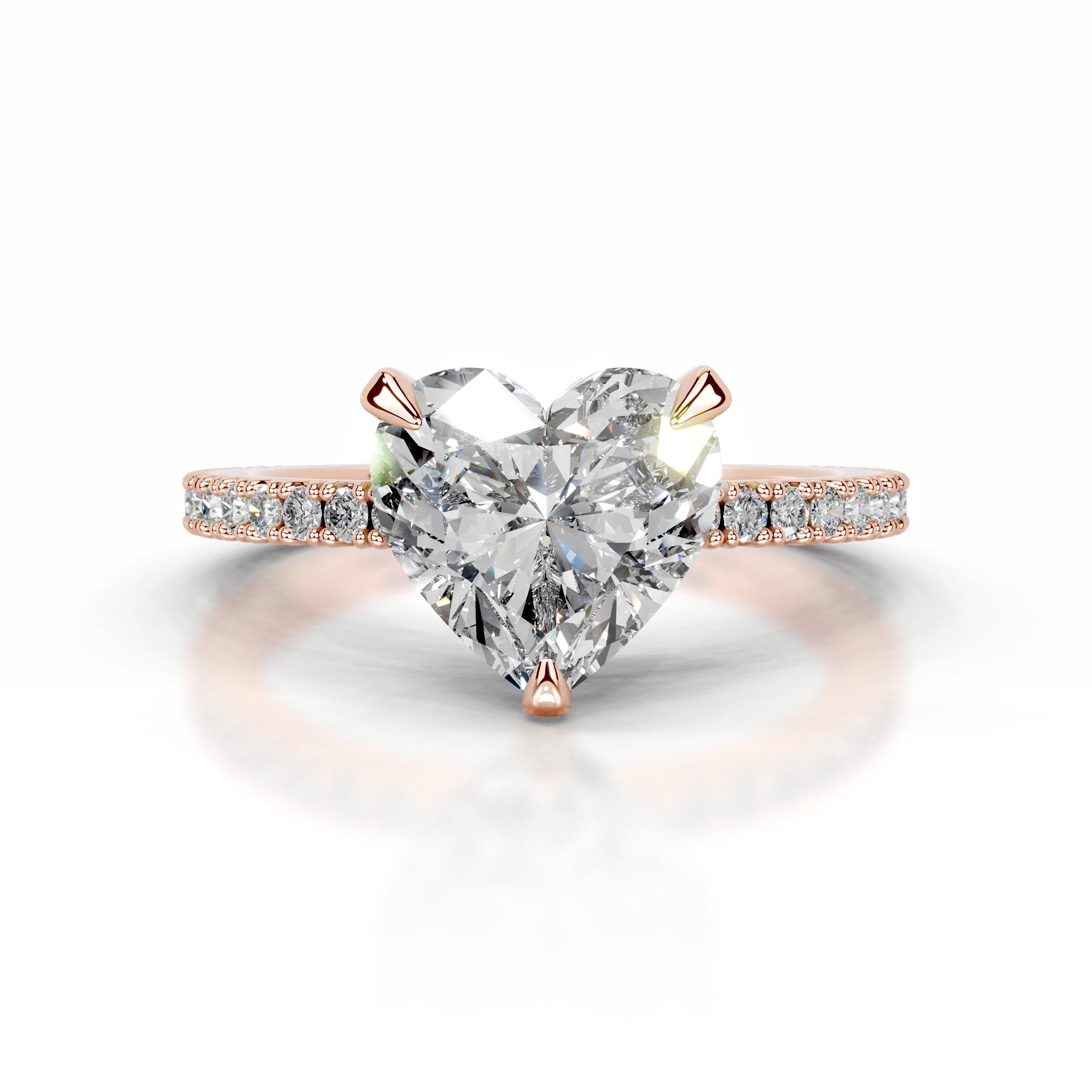 Luisana Diamond Engagement Ring - 14K Rose Gold - Main Stone 1.5 Carat