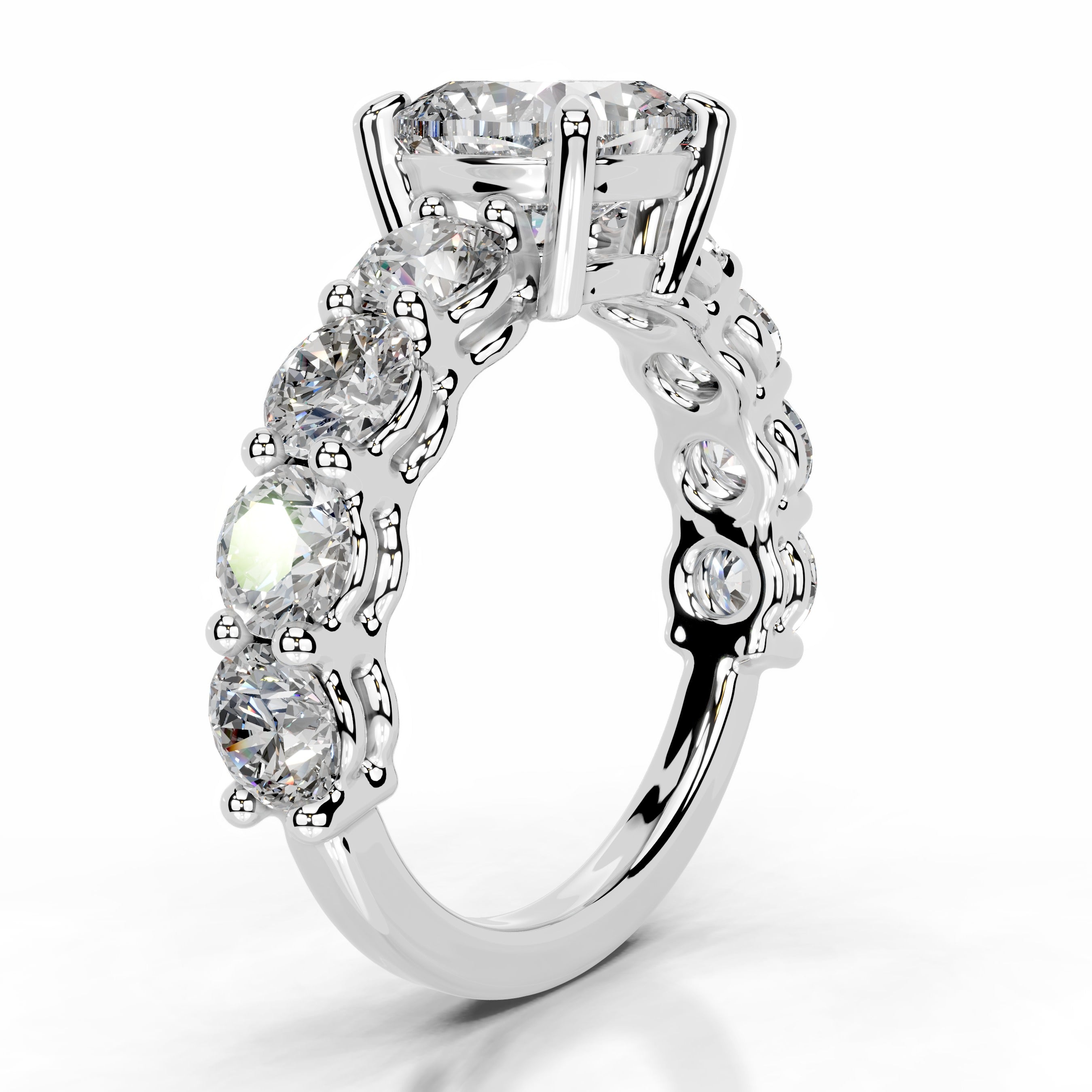 Odin Diamond Engagement Ring - 14K White Gold