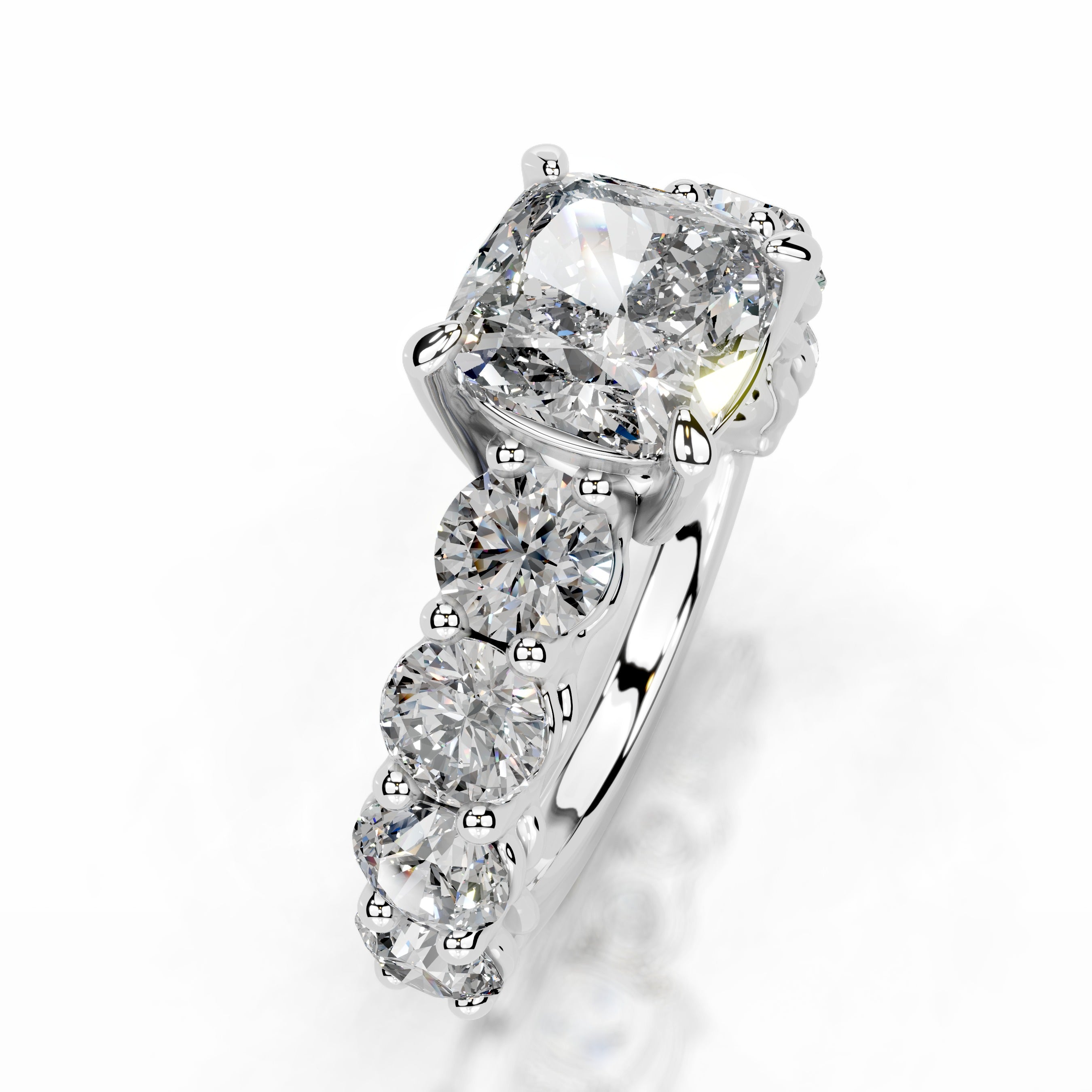 Odin Diamond Engagement Ring - 14K White Gold