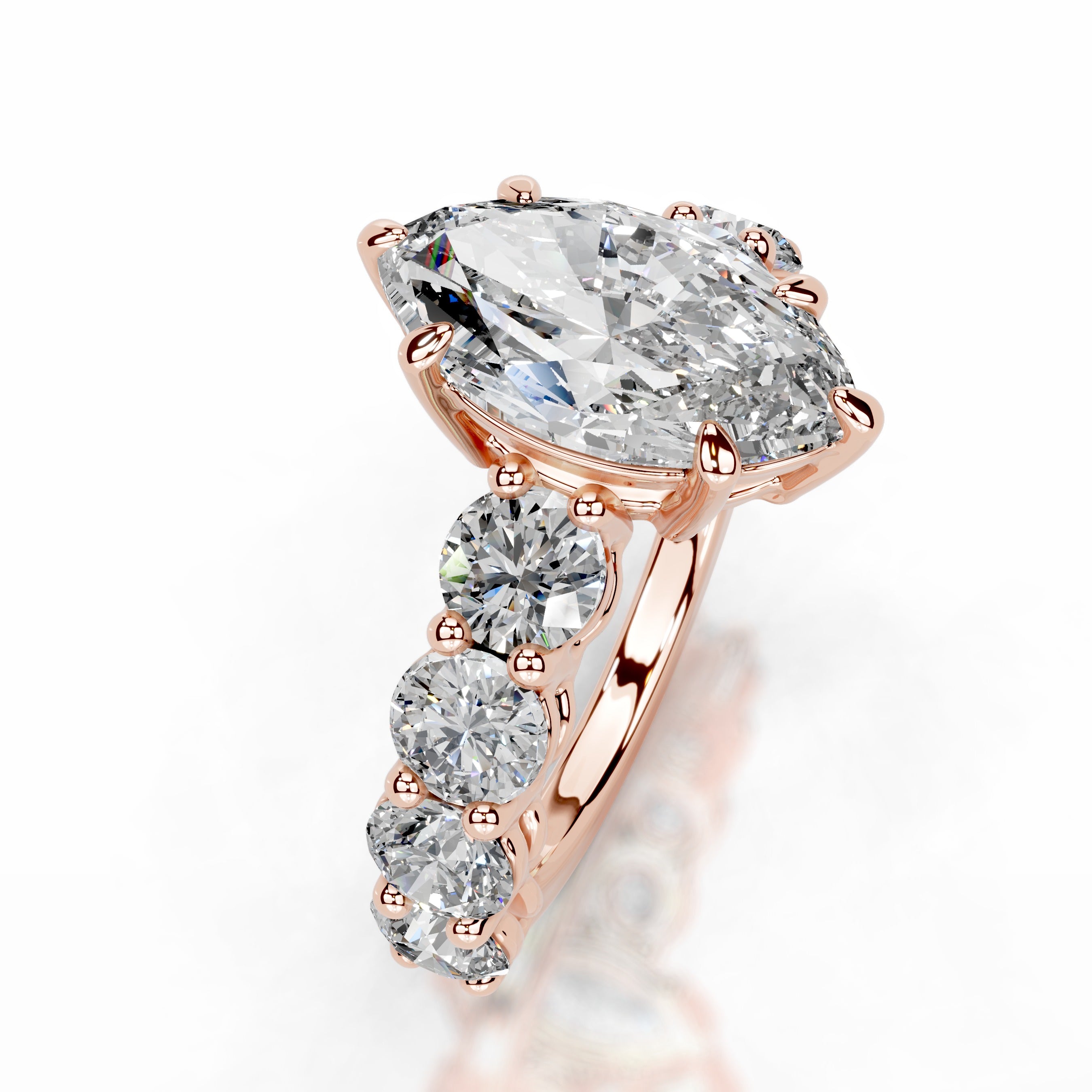 Odin Diamond Engagement Ring - 14K Rose Gold