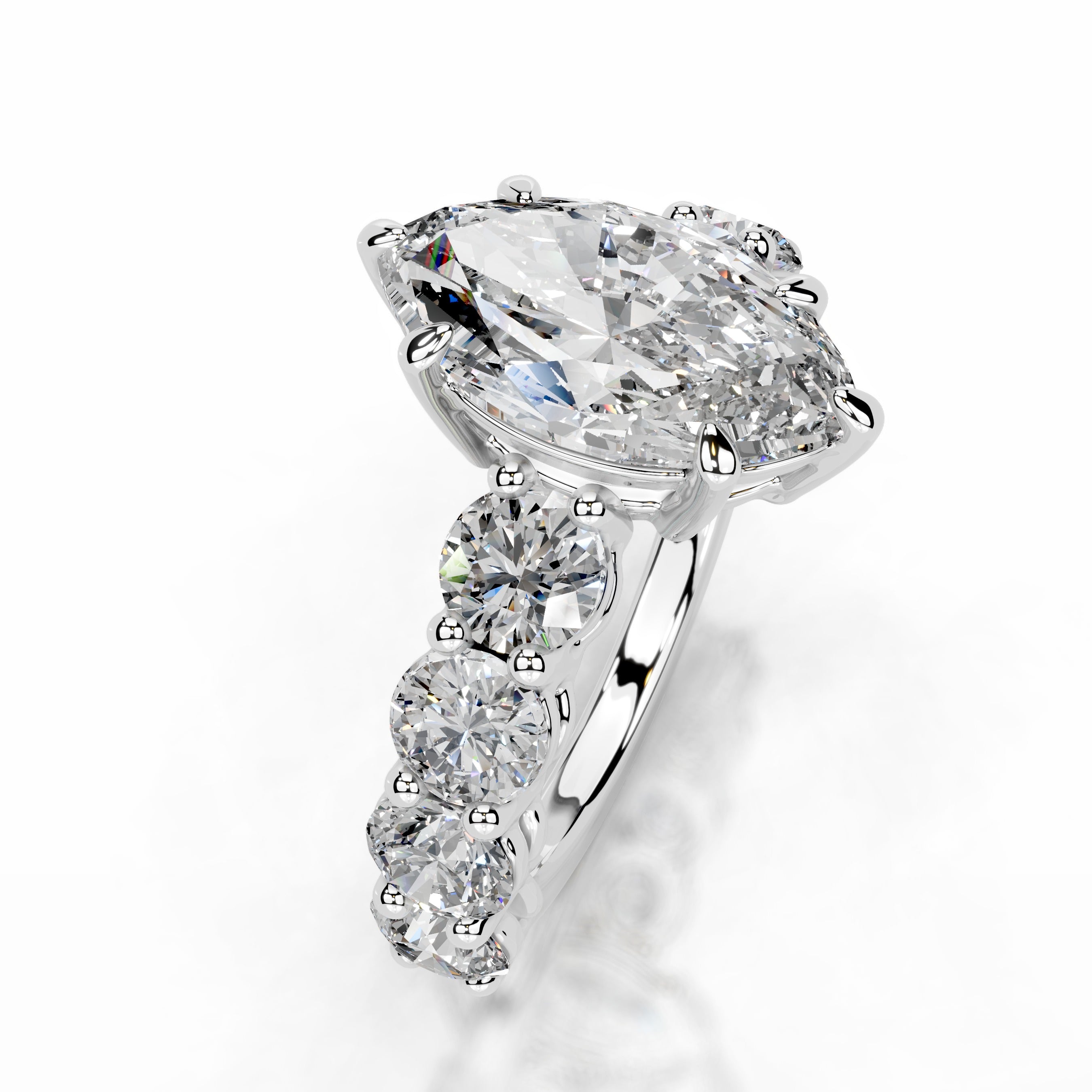 Odin Diamond Engagement Ring - 14K White Gold