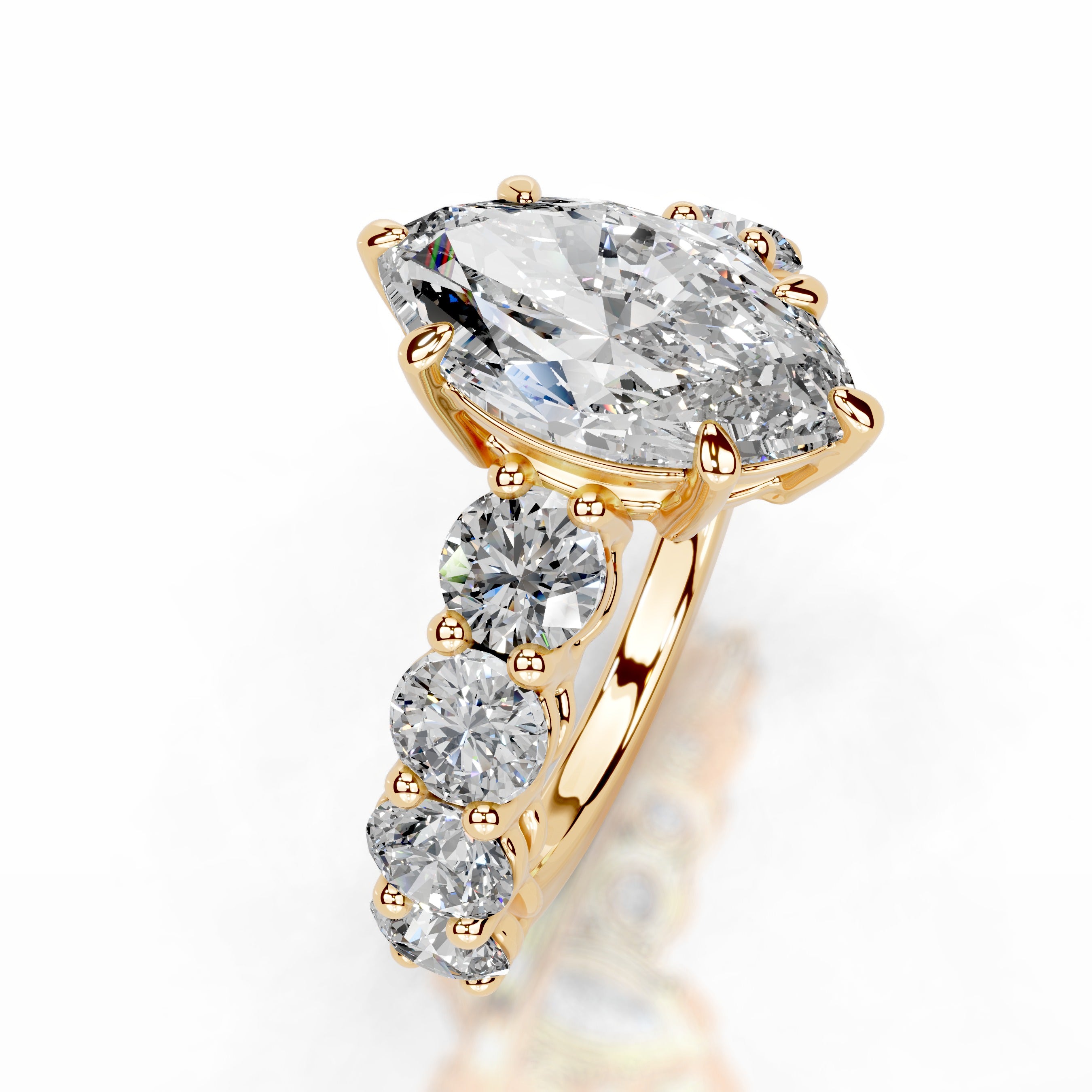 Odin Diamond Engagement Ring - 18K Yellow Gold