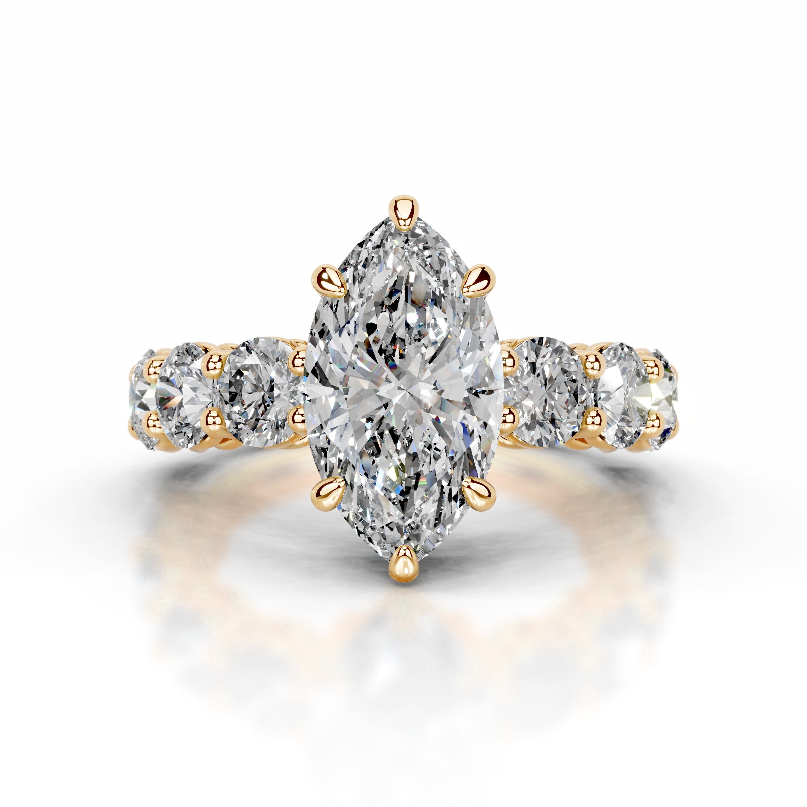 Odin Diamond Engagement Ring - 18K Yellow Gold