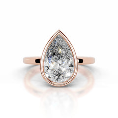 Dima Diamond Engagement Ring - 14K Rose Gold - Main Stone 4.05 Carat