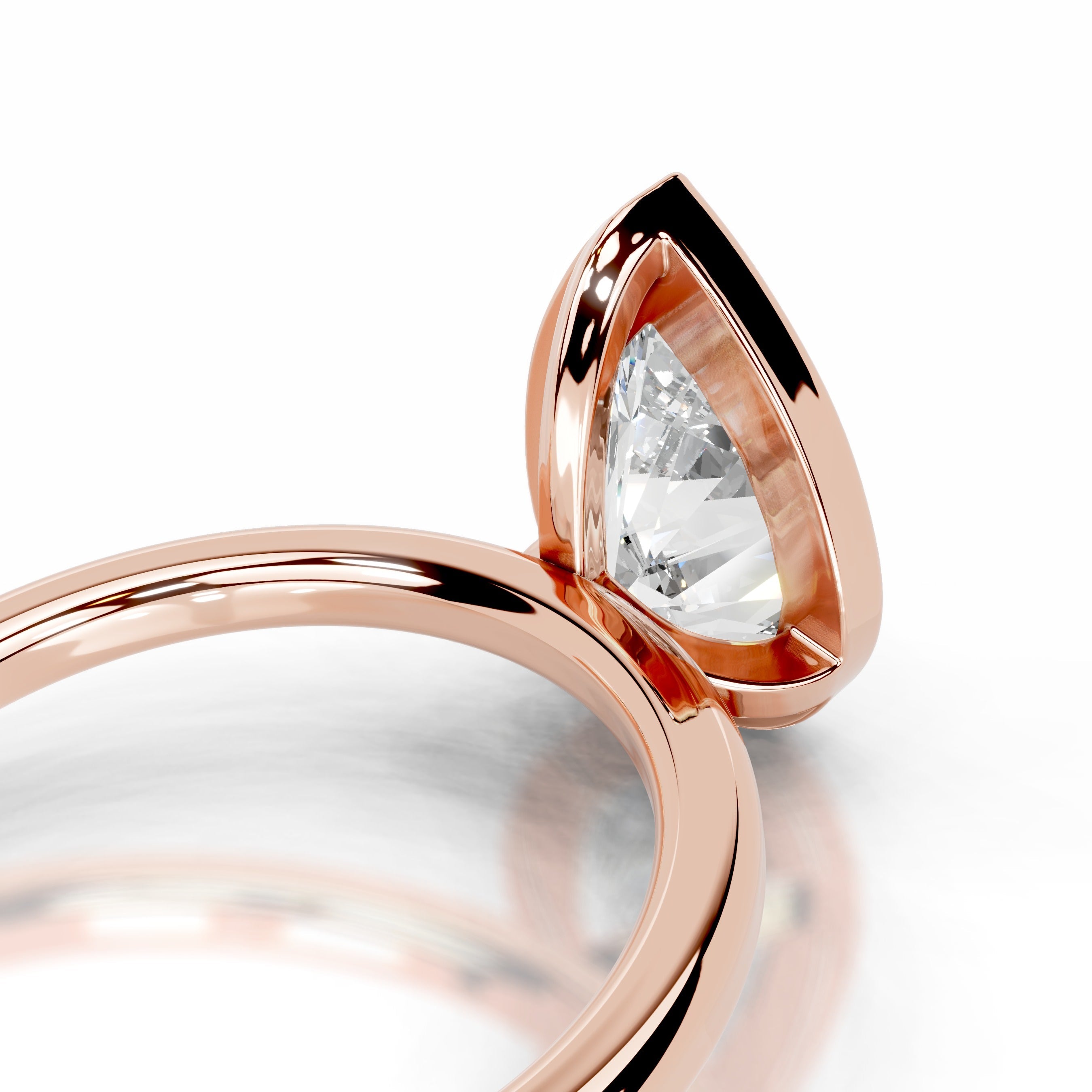 Dima Diamond Engagement Ring - 14K Rose Gold - Main Stone 4.05 Carat