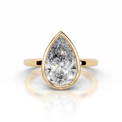 Dima Diamond Engagement Ring - 18K Yellow Gold - Main Stone 4.05 Carat