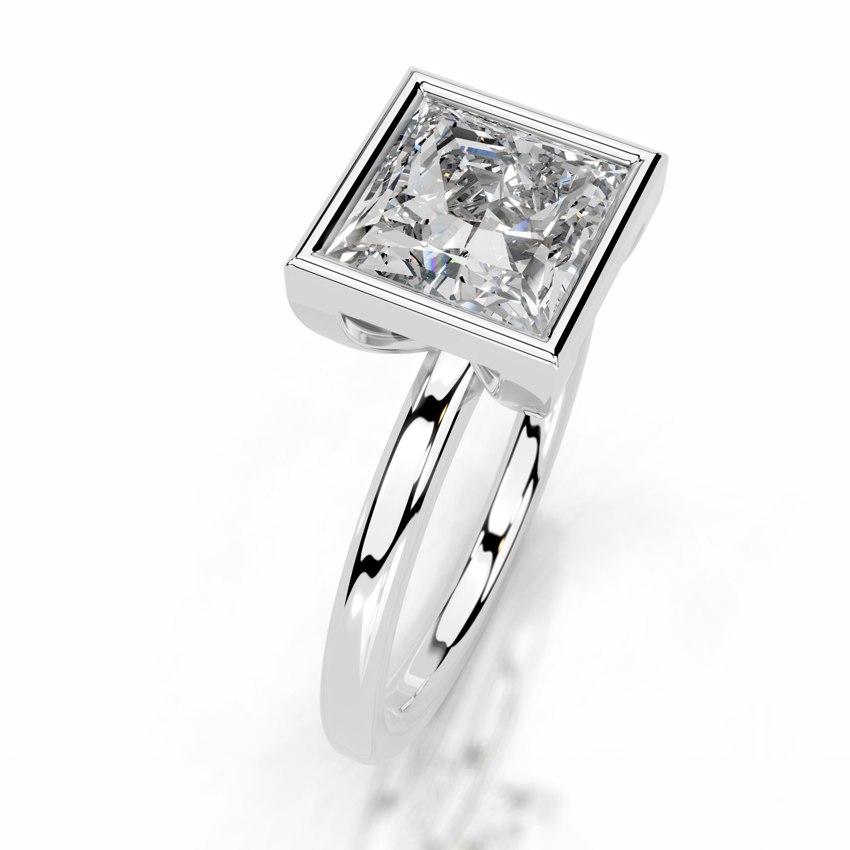 Dima  Diamond Engagement Ring - 18K White Gold