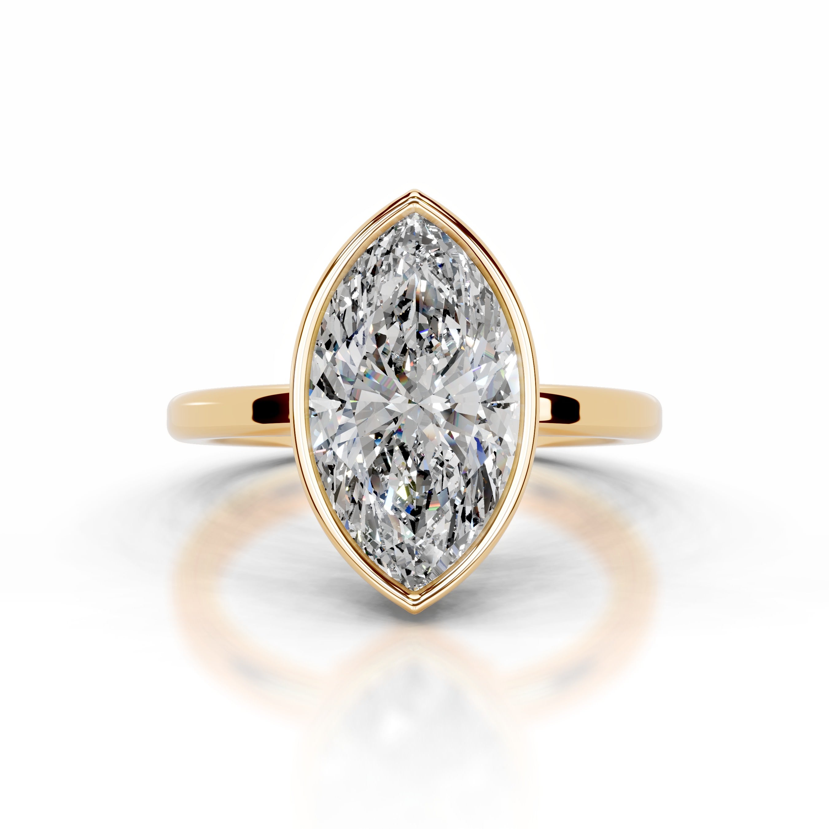 Dima Diamond Engagement Ring - 18K Yellow Gold