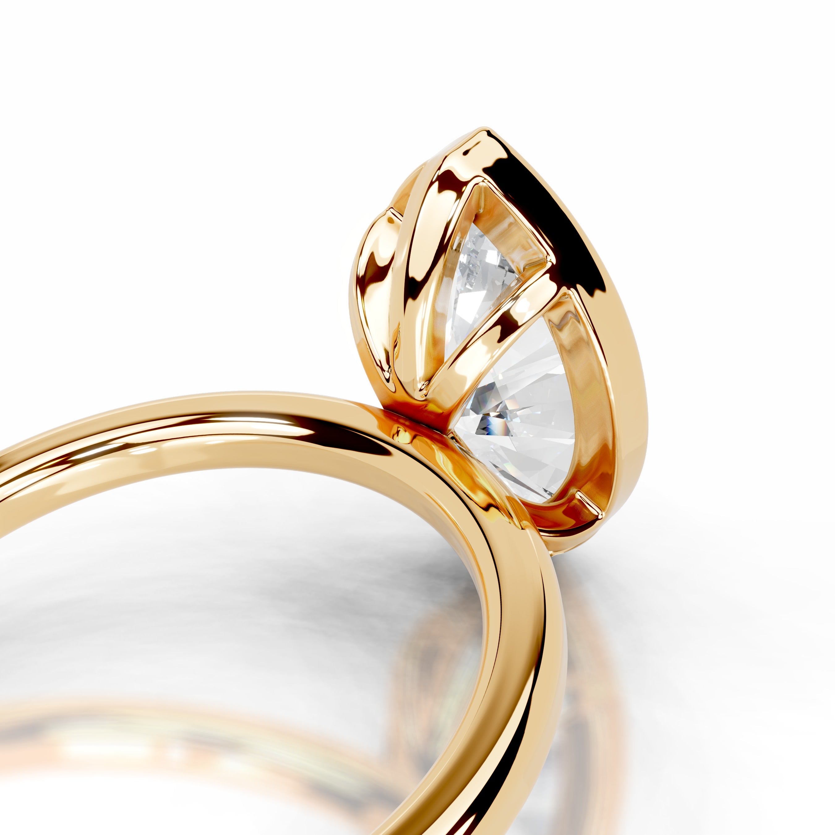 Dima Diamond Engagement Ring - 18K Yellow Gold