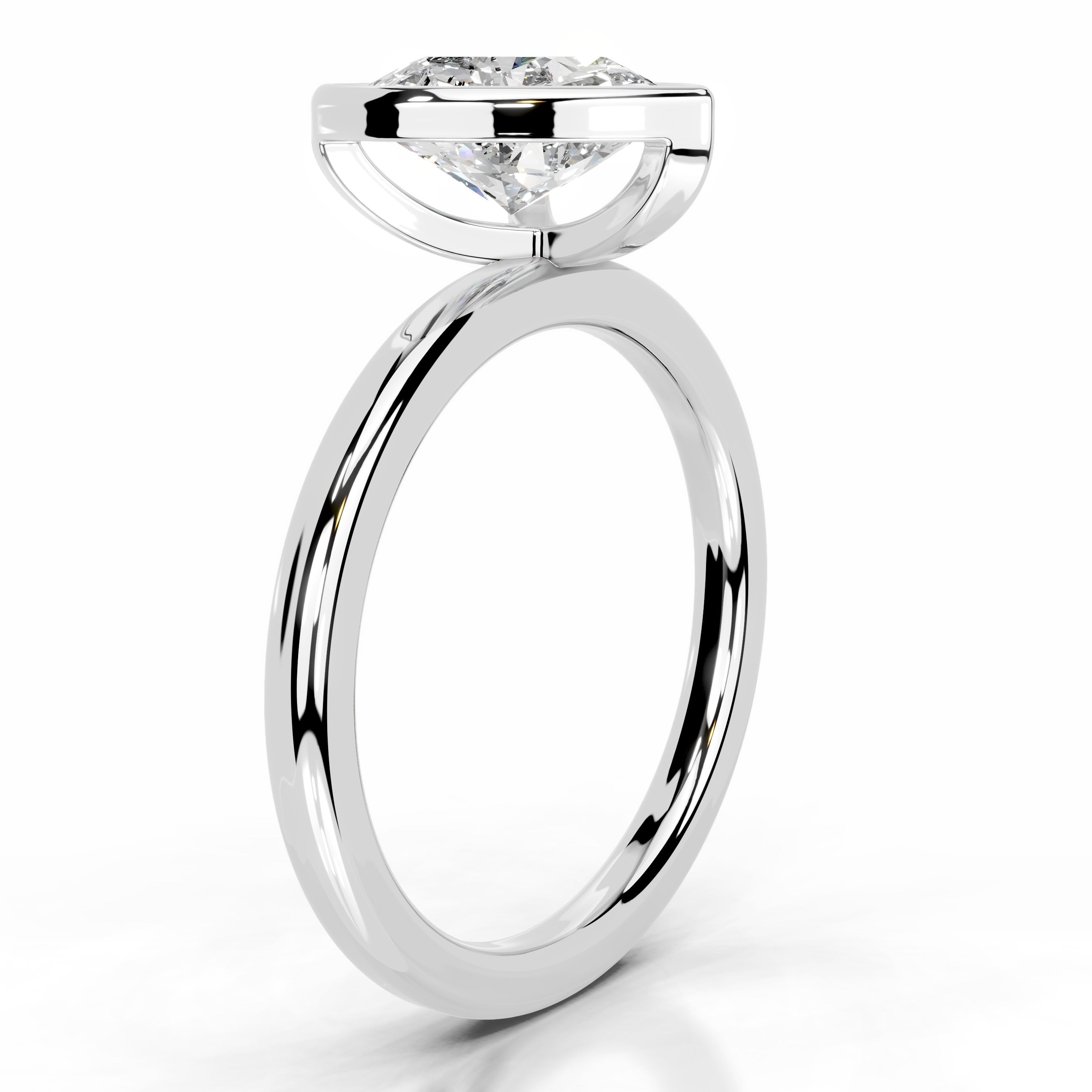 Dima Diamond Engagement Ring - 14K White Gold - Main Stone 1.5 Carat