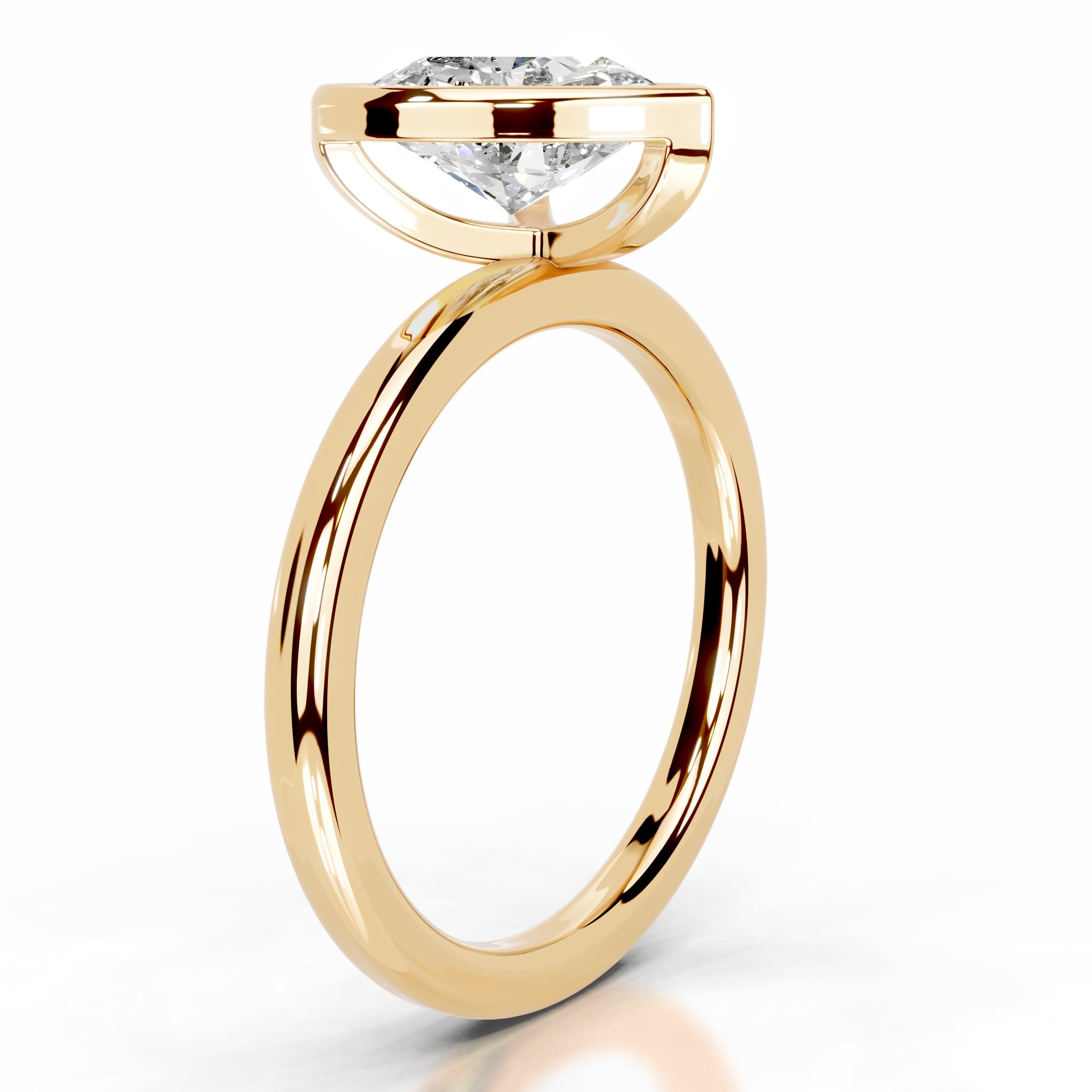 Dima Diamond Engagement Ring - 18K Yellow Gold - Main Stone 1.5 Carat