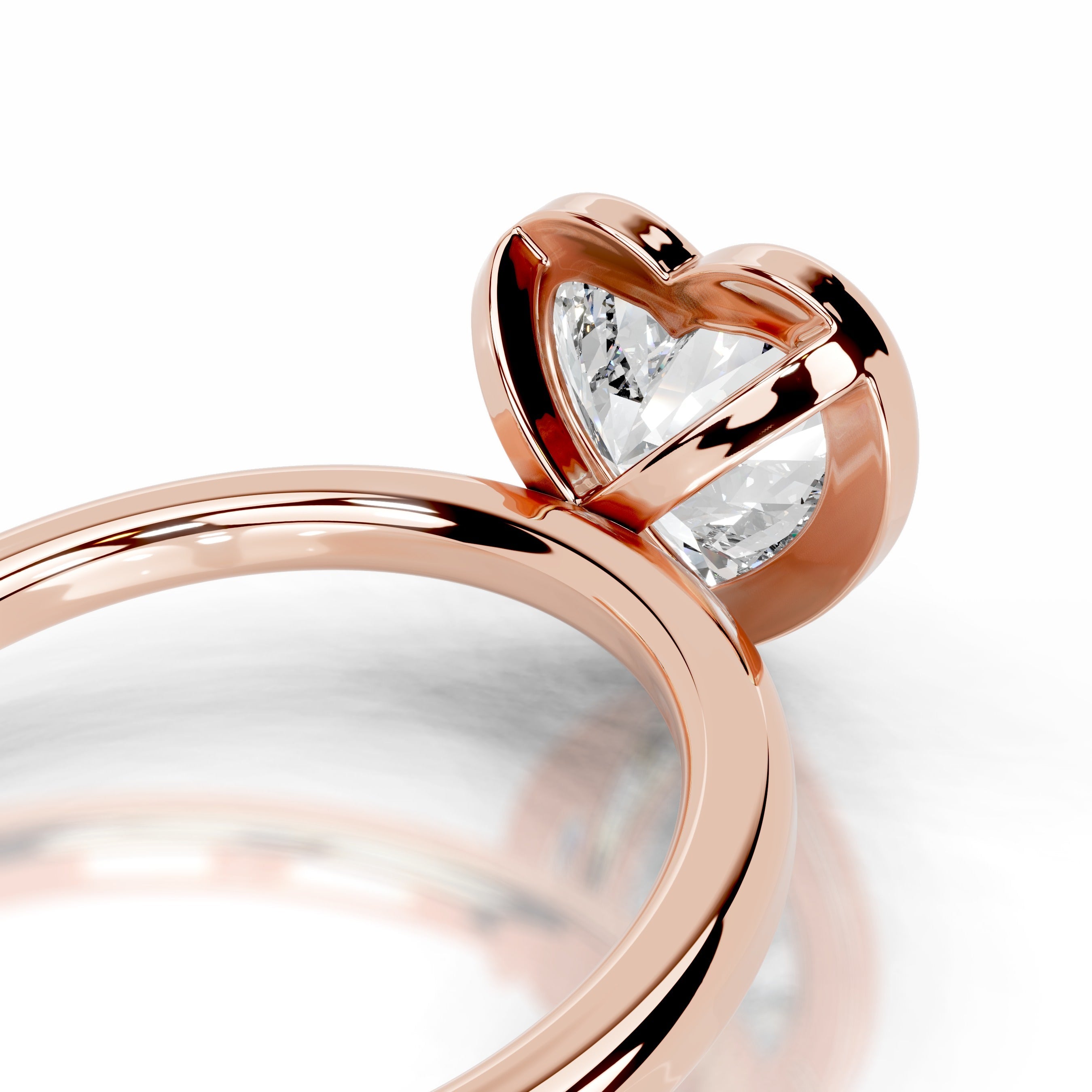 Dima Diamond Engagement Ring - 14K Rose Gold - Main Stone 1.5 Carat