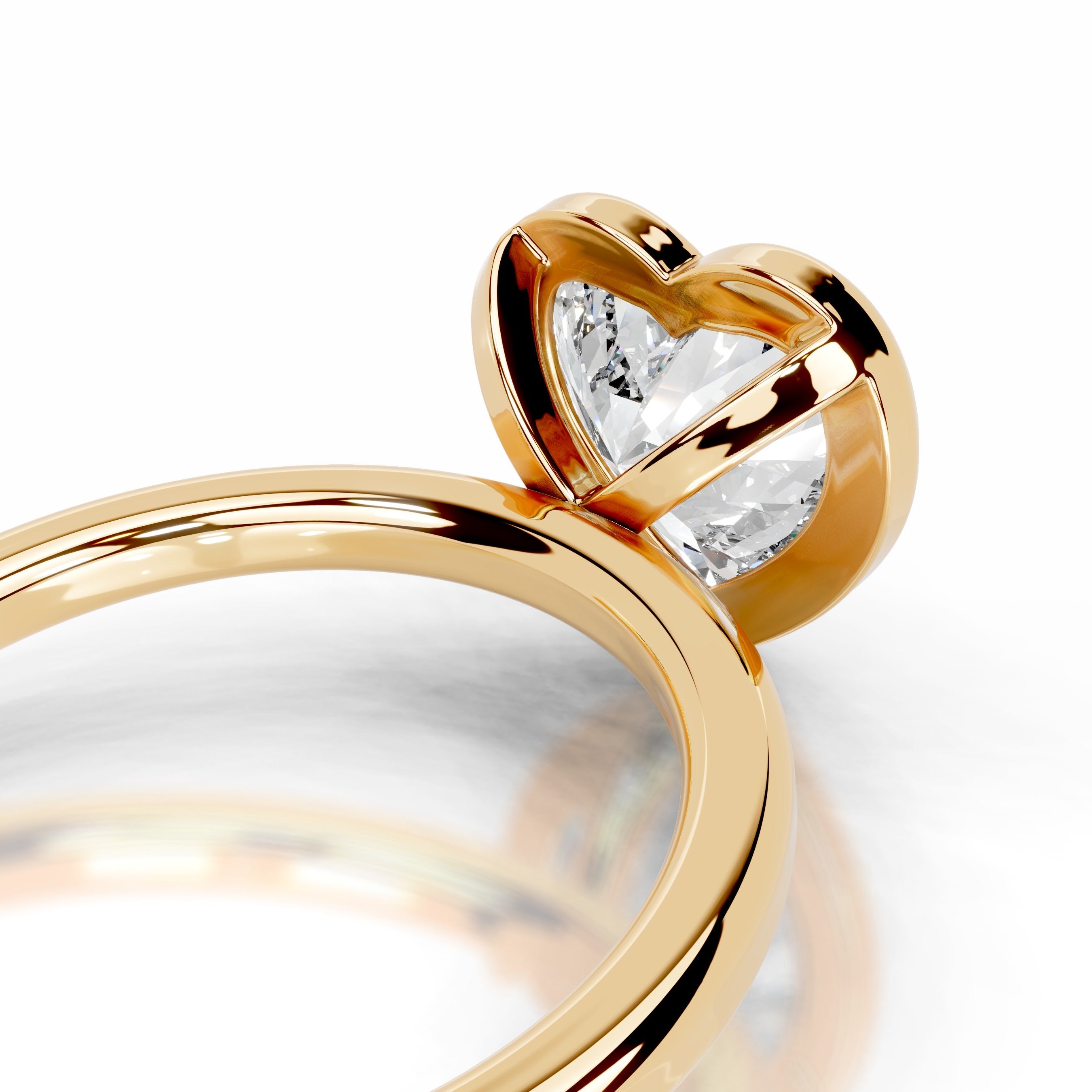 Dima Diamond Engagement Ring - 18K Yellow Gold - Main Stone 1.5 Carat