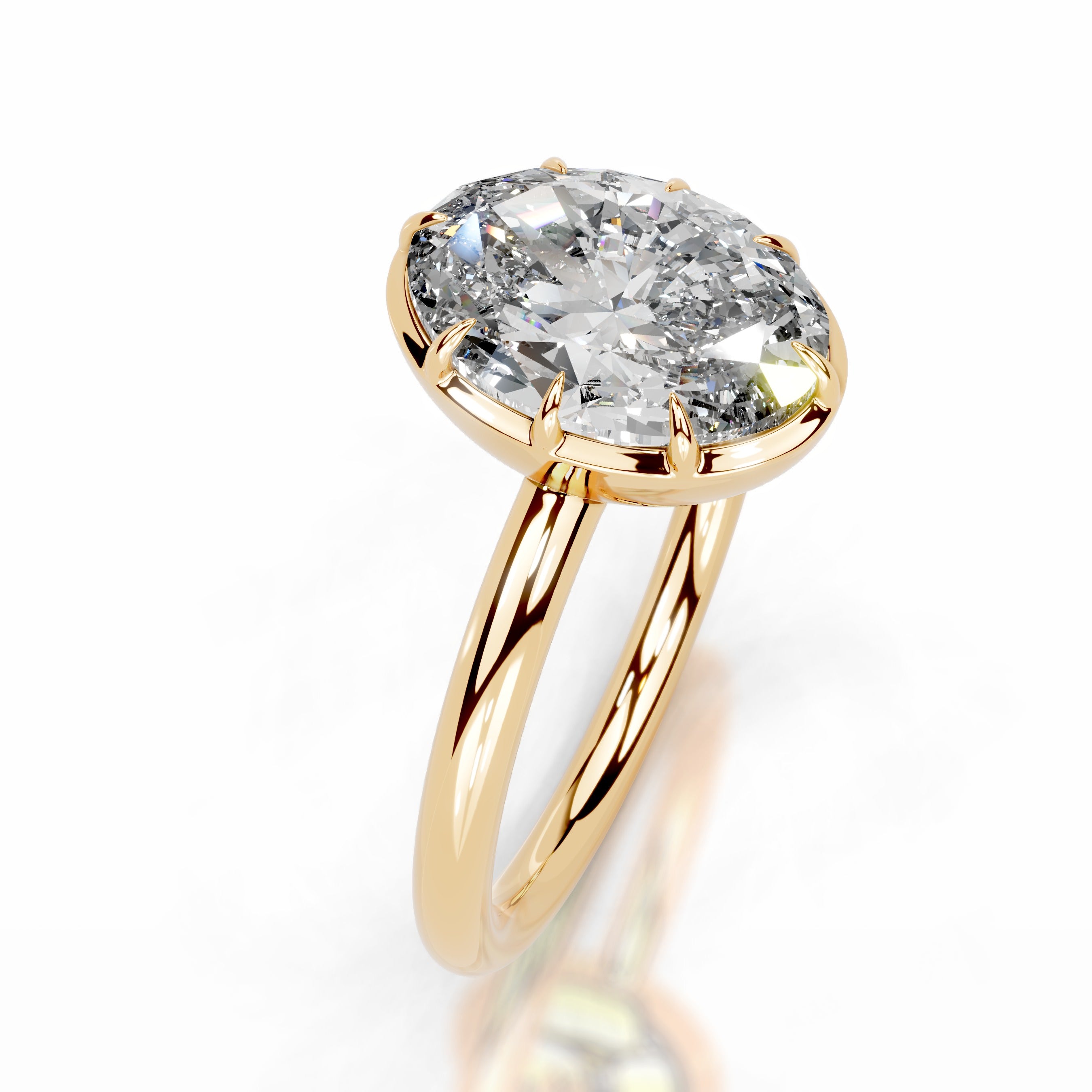 Narcisa  Diamond Engagement Ring - 18K Yellow Gold