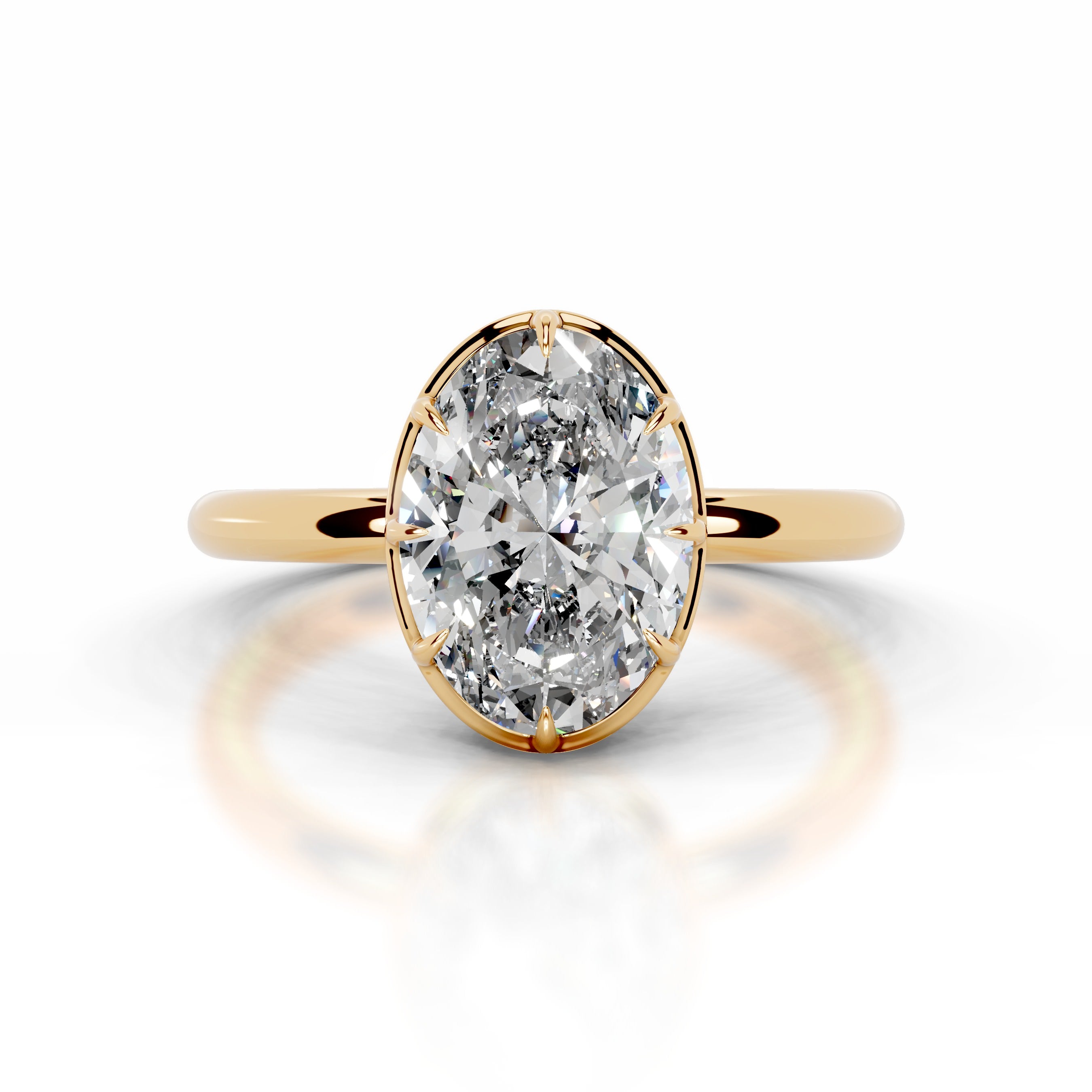 Narcisa  Diamond Engagement Ring - 18K Yellow Gold