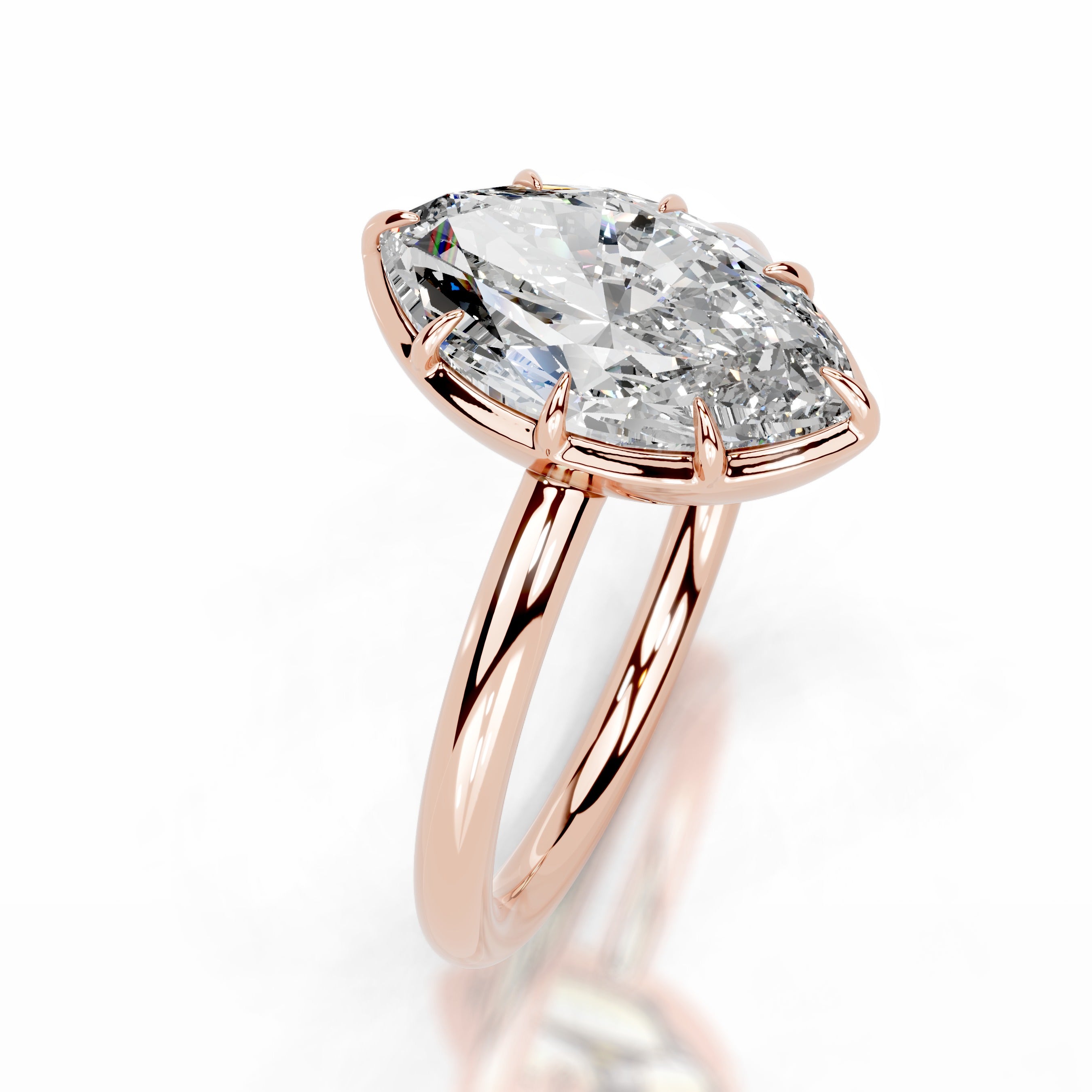 Narcisa Diamond Engagement Ring - 14K Rose Gold