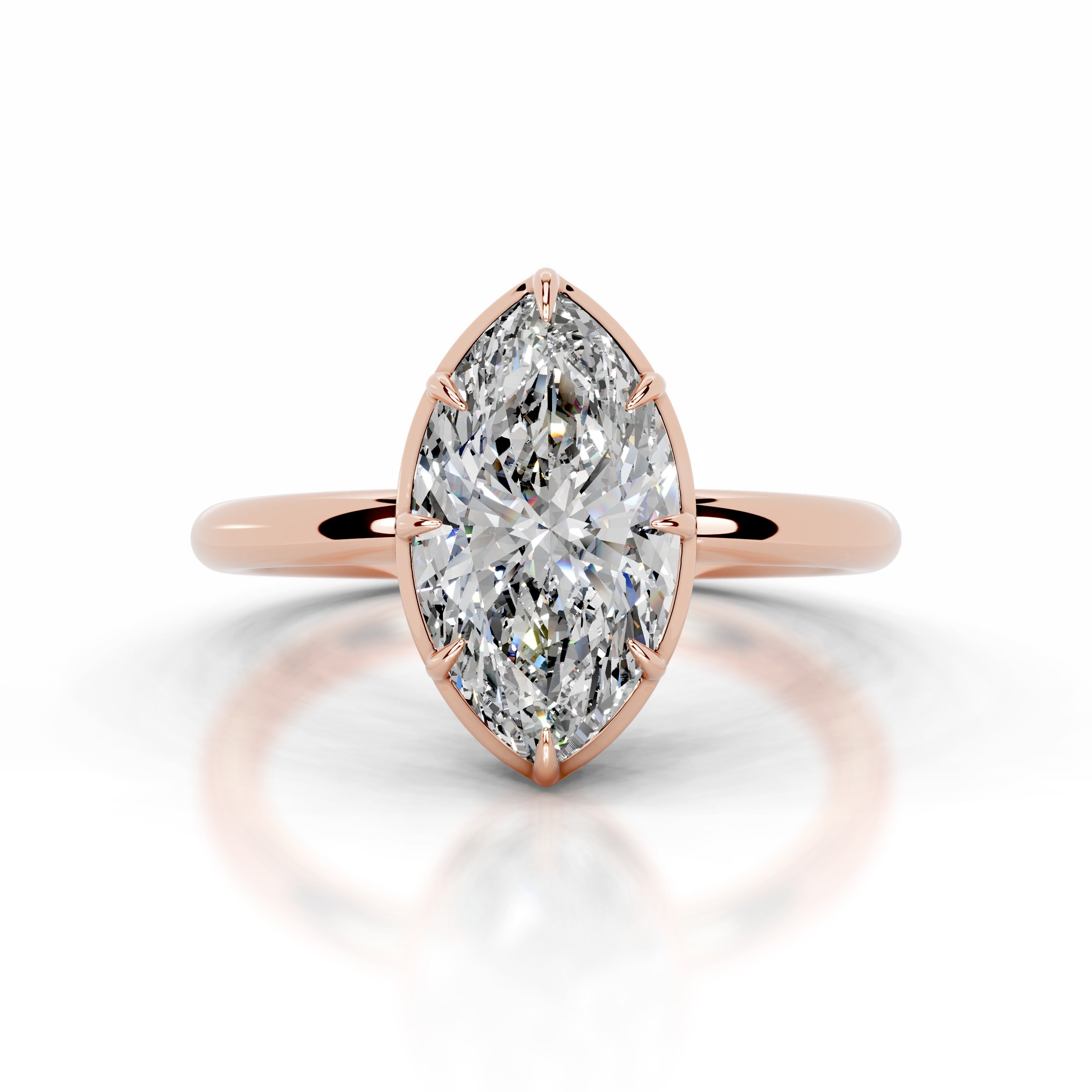 Narcisa Diamond Engagement Ring - 14K Rose Gold