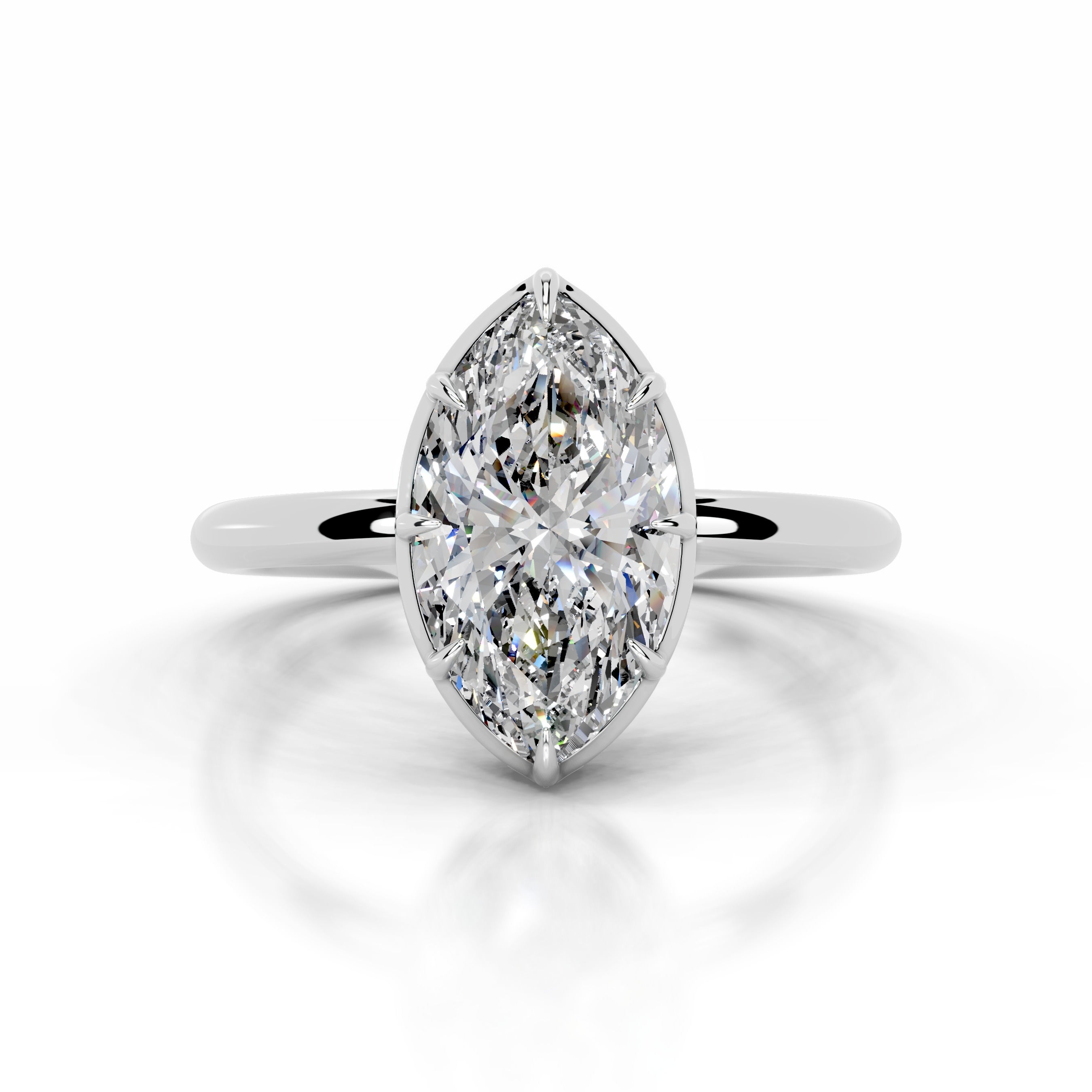 Narcisa Diamond Engagement Ring - 18K White Gold