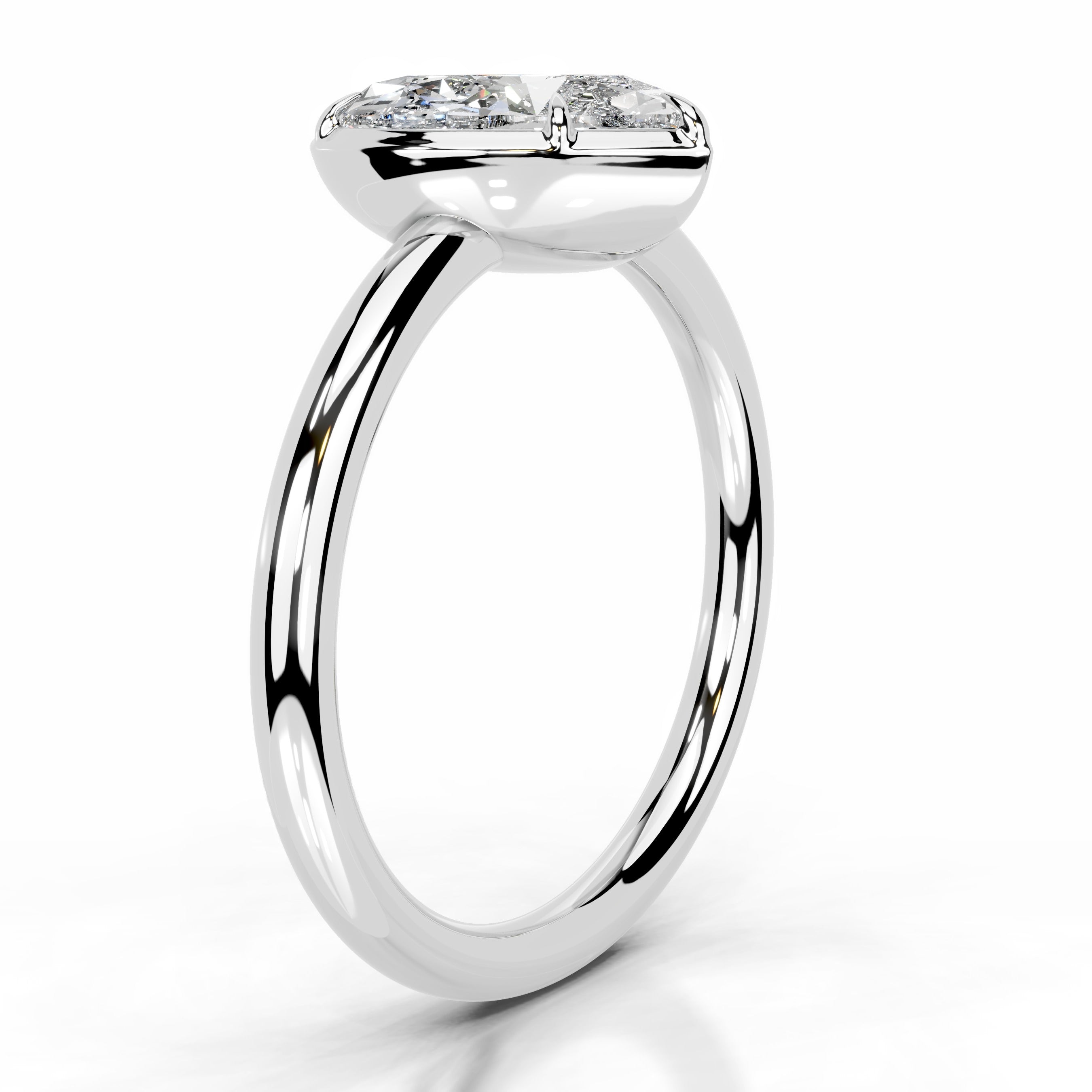 Narcisa Diamond Engagement Ring - 14K White Gold