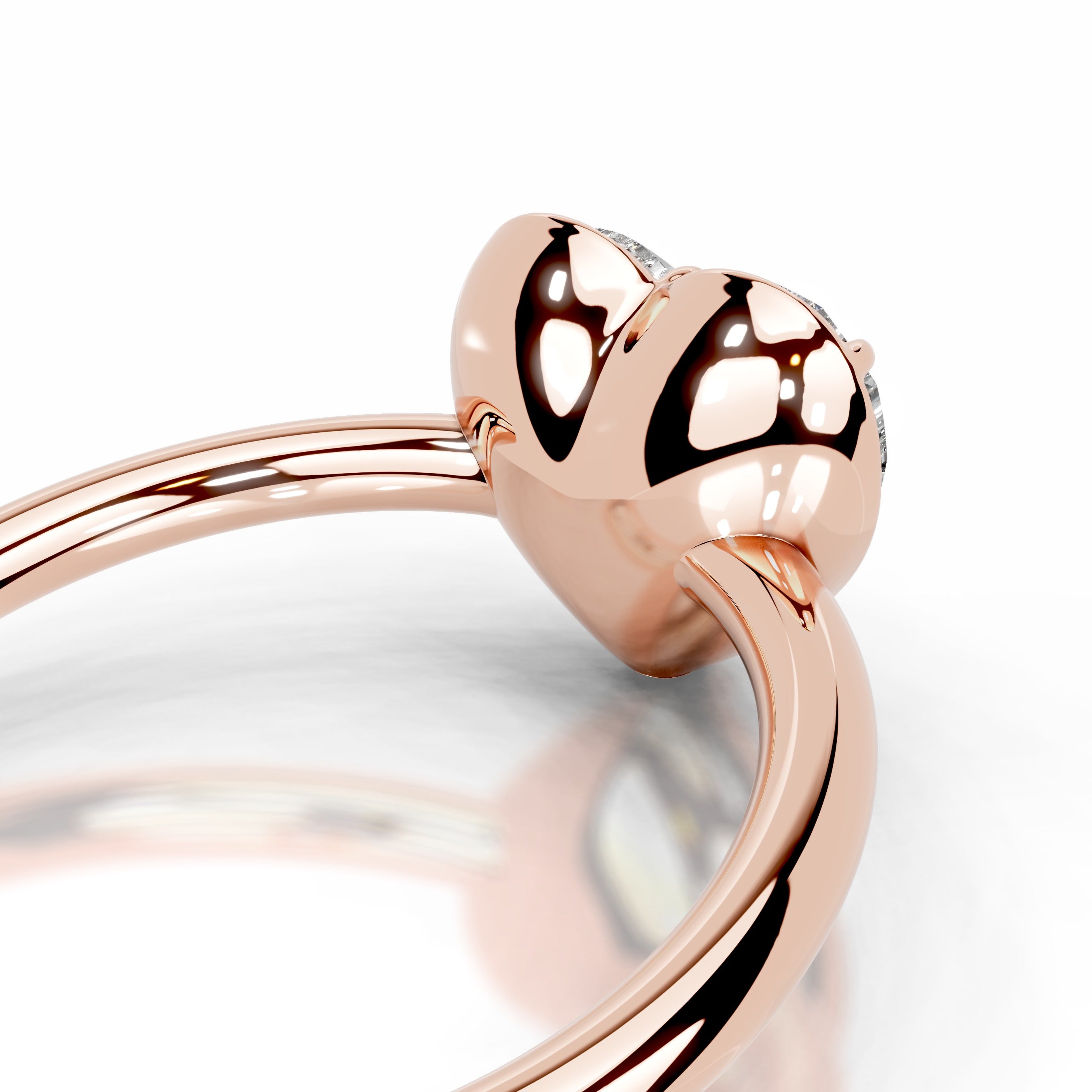 Narcisa Diamond Engagement Ring - 14K Rose Gold