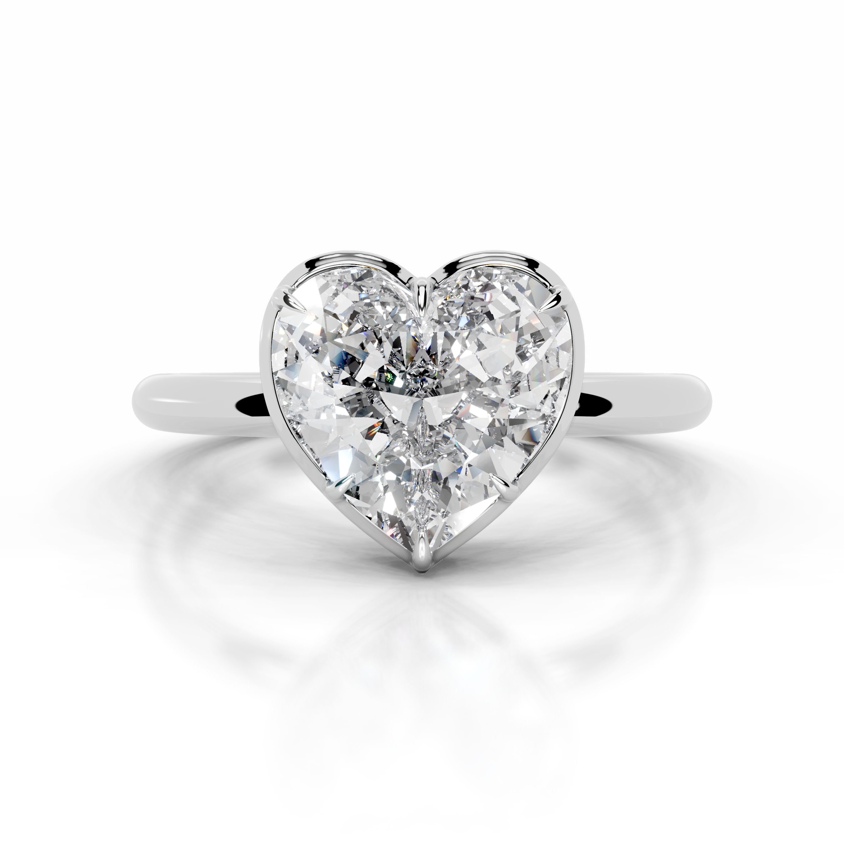 Narcisa Diamond Engagement Ring - 18K White Gold