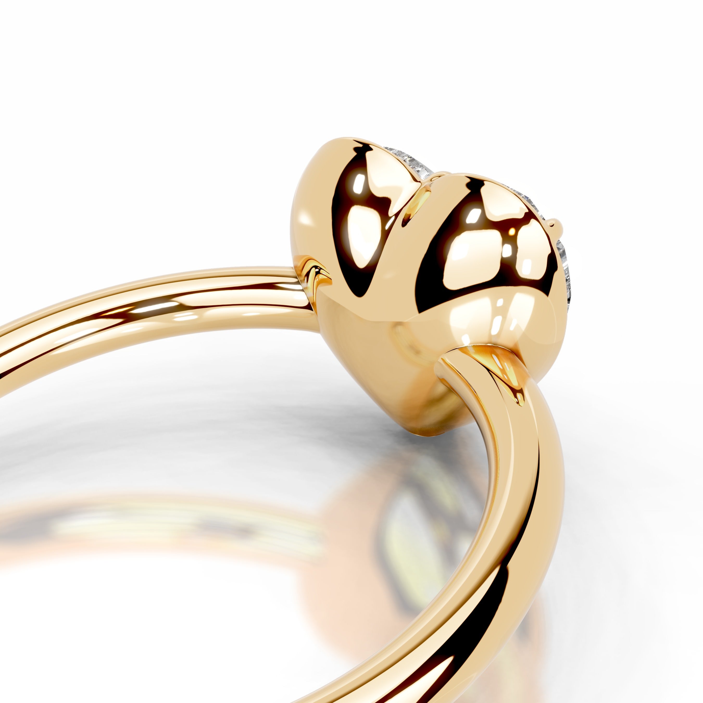 Narcisa Diamond Engagement Ring - 18K Yellow Gold