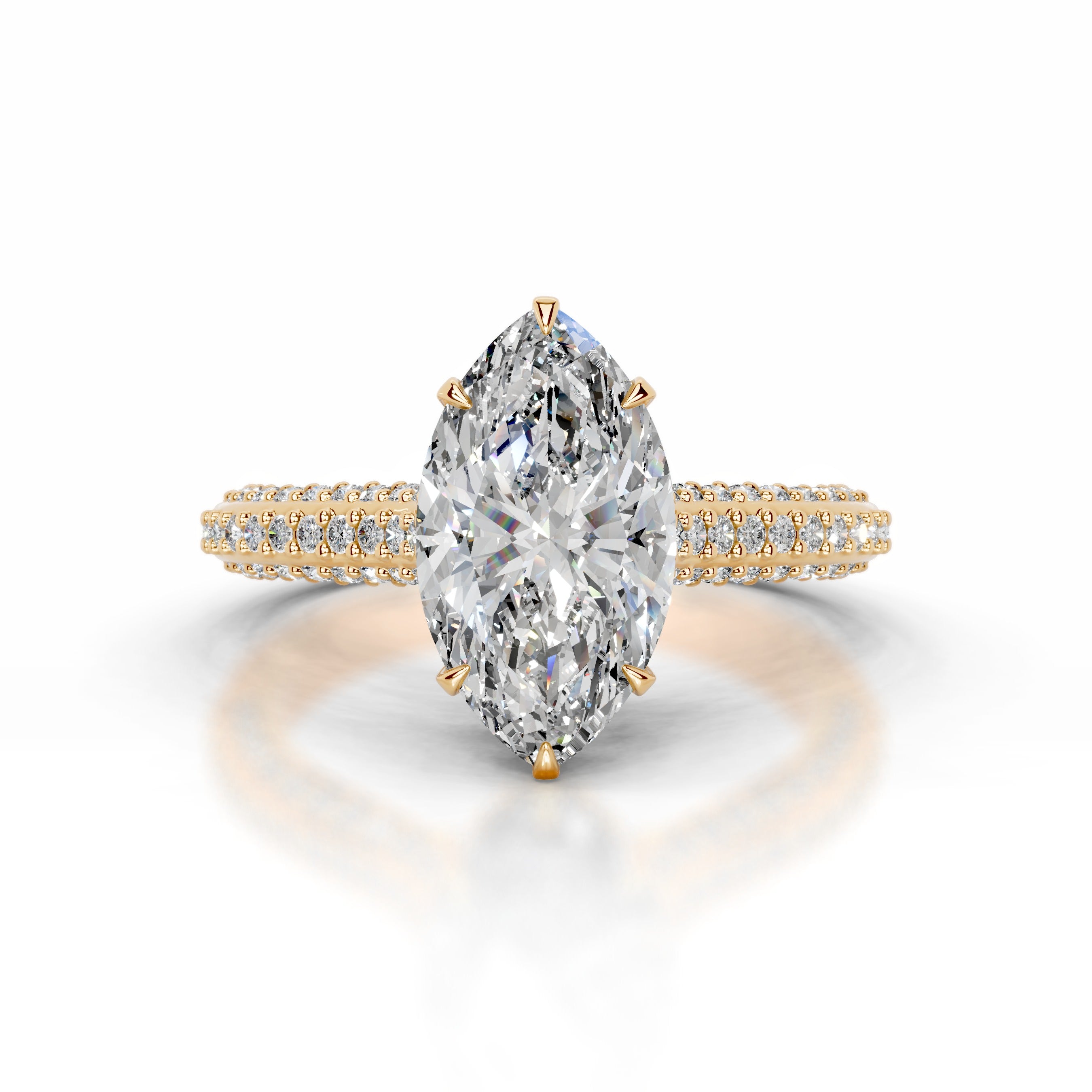 Joana  Diamond Engagement Ring - 18K Yellow Gold