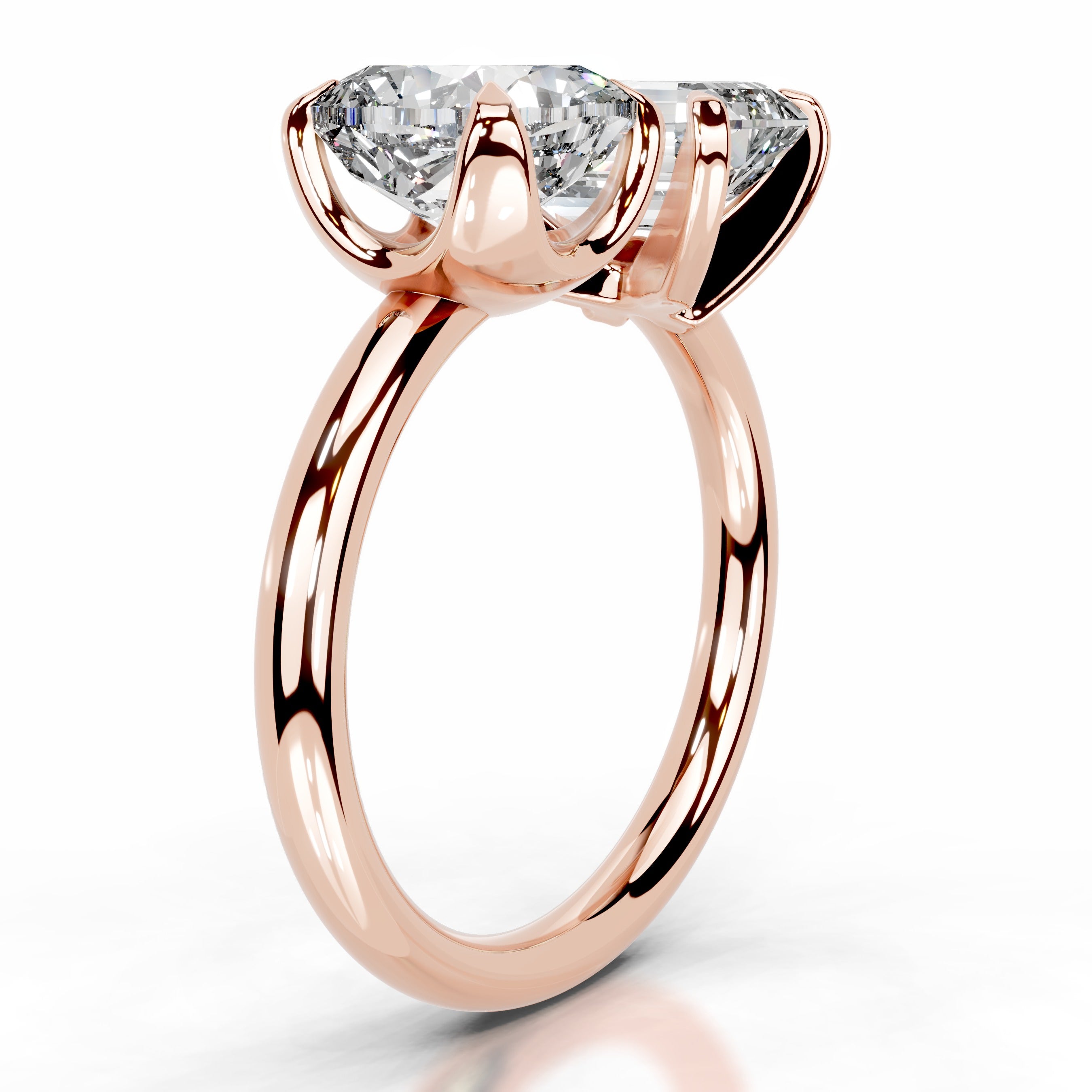 Dominique Diamond Engagement Ring - 14K Rose Gold